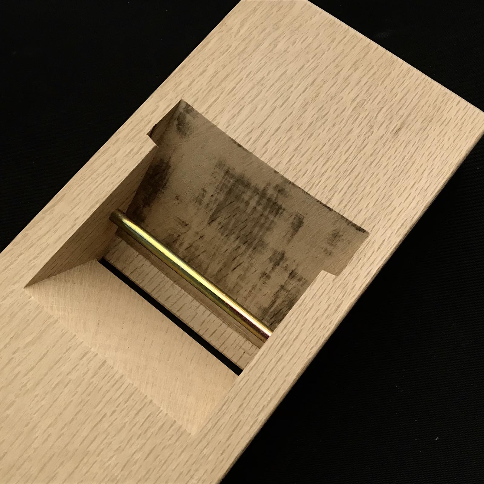 Old stock Rakuzan Smoothing Plane(Kanna) by Yokosaka Masato 掘出し物 橫坂正人作 楽山 仕上げ鉋 78mm