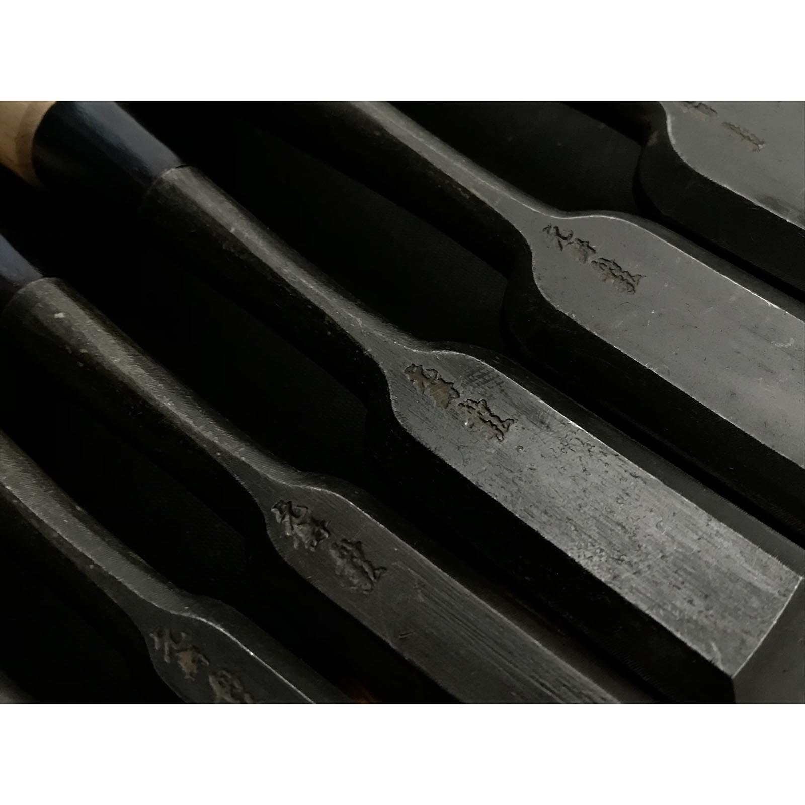 船広 ツゲ柄付鑿セット 元寿舟弘 船津祐司作 追入組鑿 黄楊柄