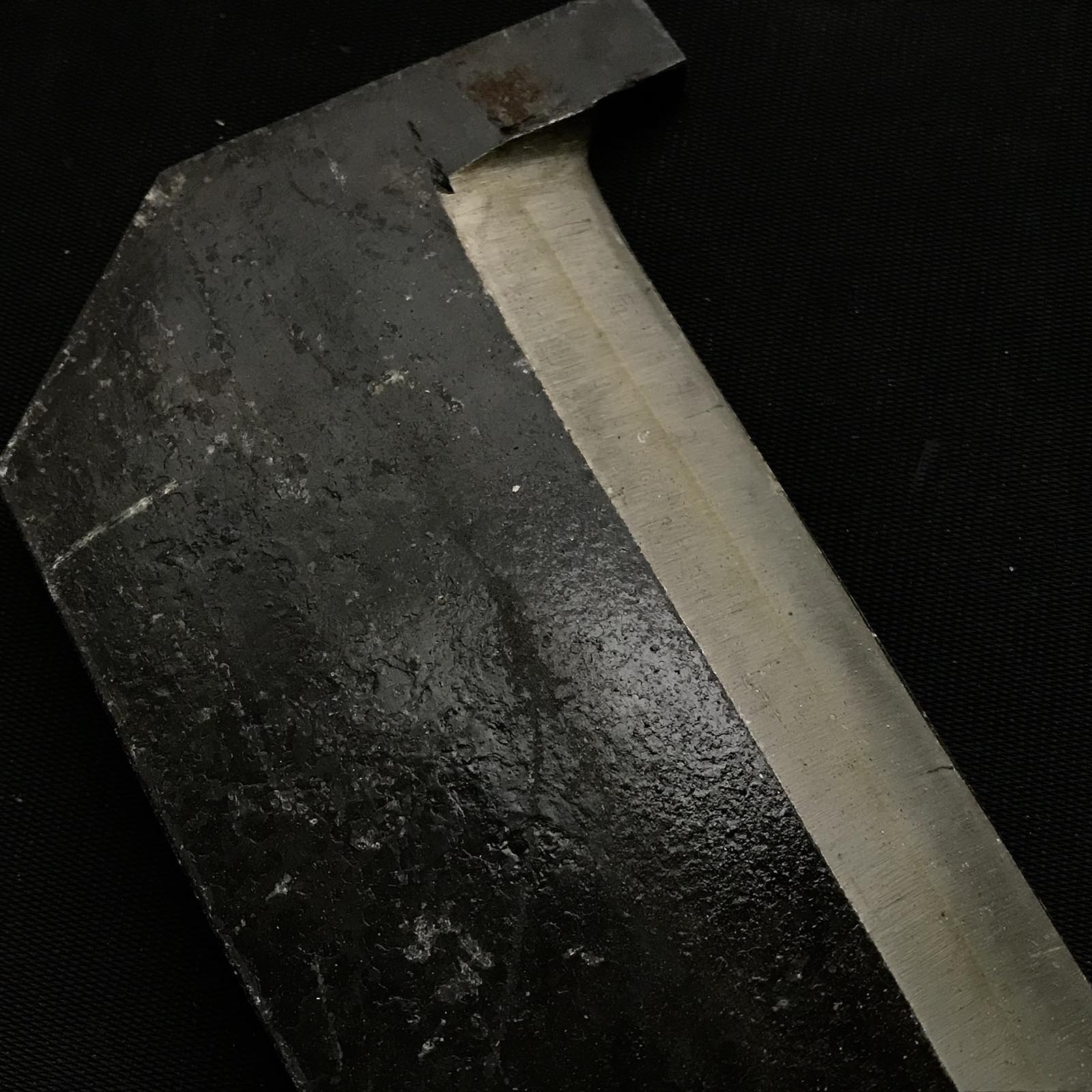Old stock Single edged Nata right hand 掘出し物 無印 鉈 片刃 右 160mm