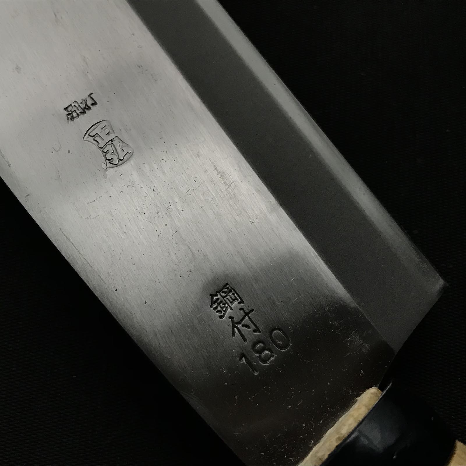 Old stock Tadahiro Single edged Nata right hand 掘出し物 正弘別打 鉈 片刃 磨き仕上げ 右 180mm