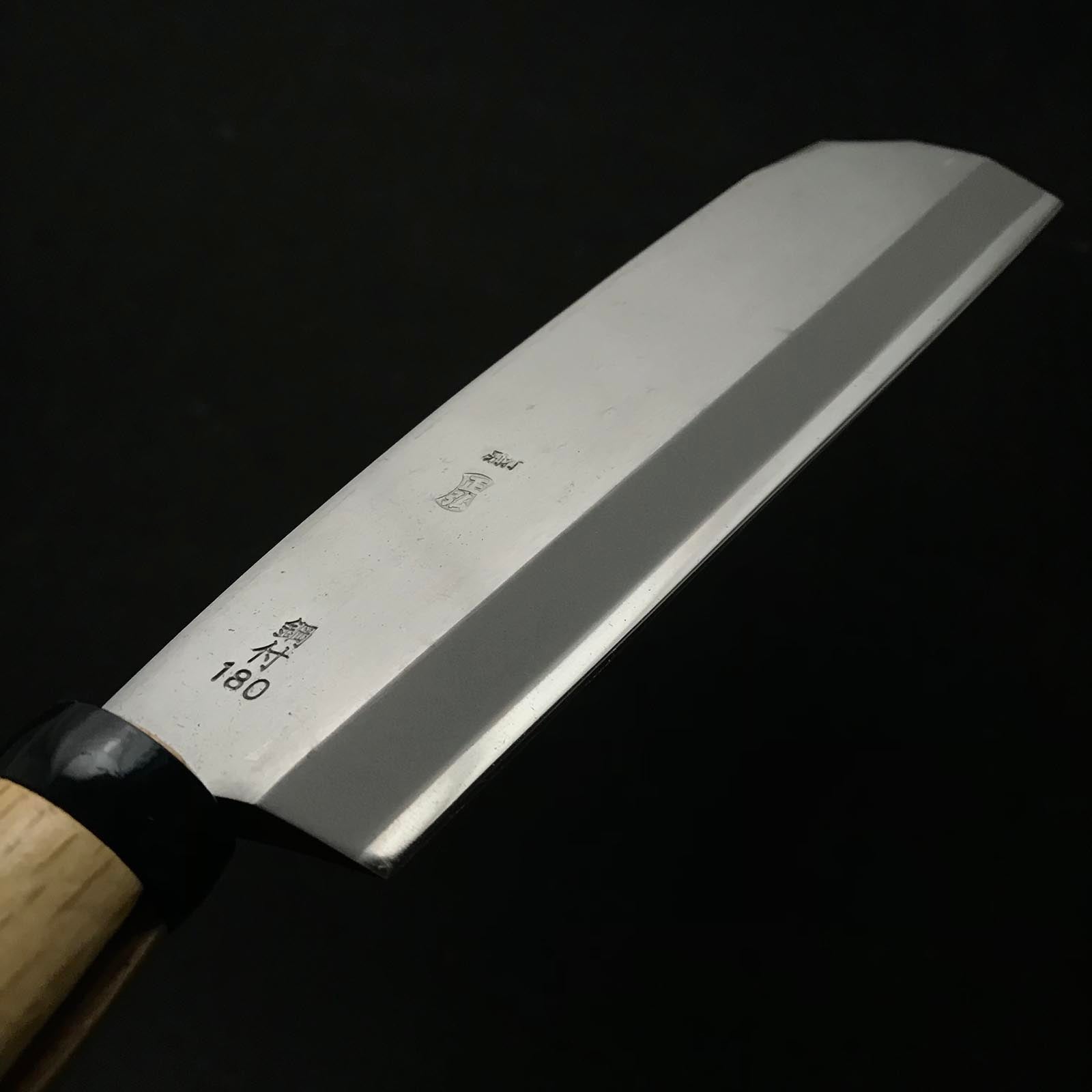 Old stock Tadahiro Single edged Nata right hand 掘出し物 正弘別打 鉈 片刃 磨き仕上げ 右 180mm