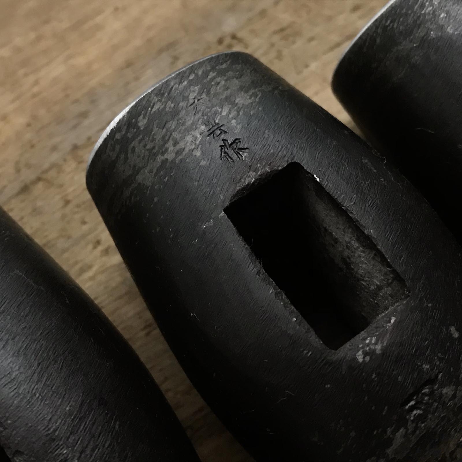 Tenun Taiko Daruma Hammers Blacksmith Finish 天雲作 太鼓型 ダルマ玄翁 黒仕上