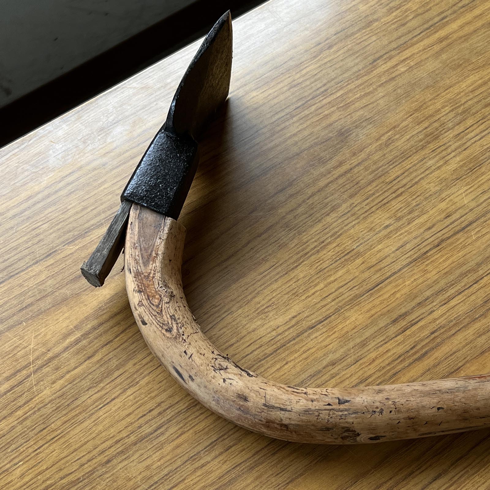 Used Japanese Carpenter's Adze with handle 中古 手斧 Chouna 102mm