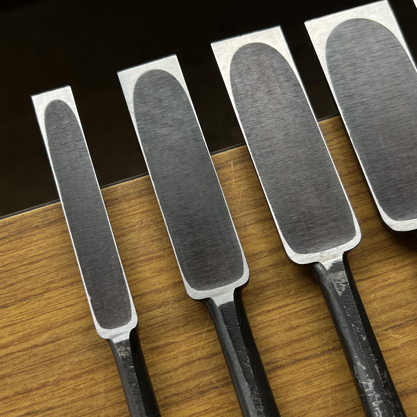 Fujihiro Long type Slick Chisels by Chuutarou Imai 今井忠太郎作 二治弘 首長穴屋鑿 15,24,30,36,42mm