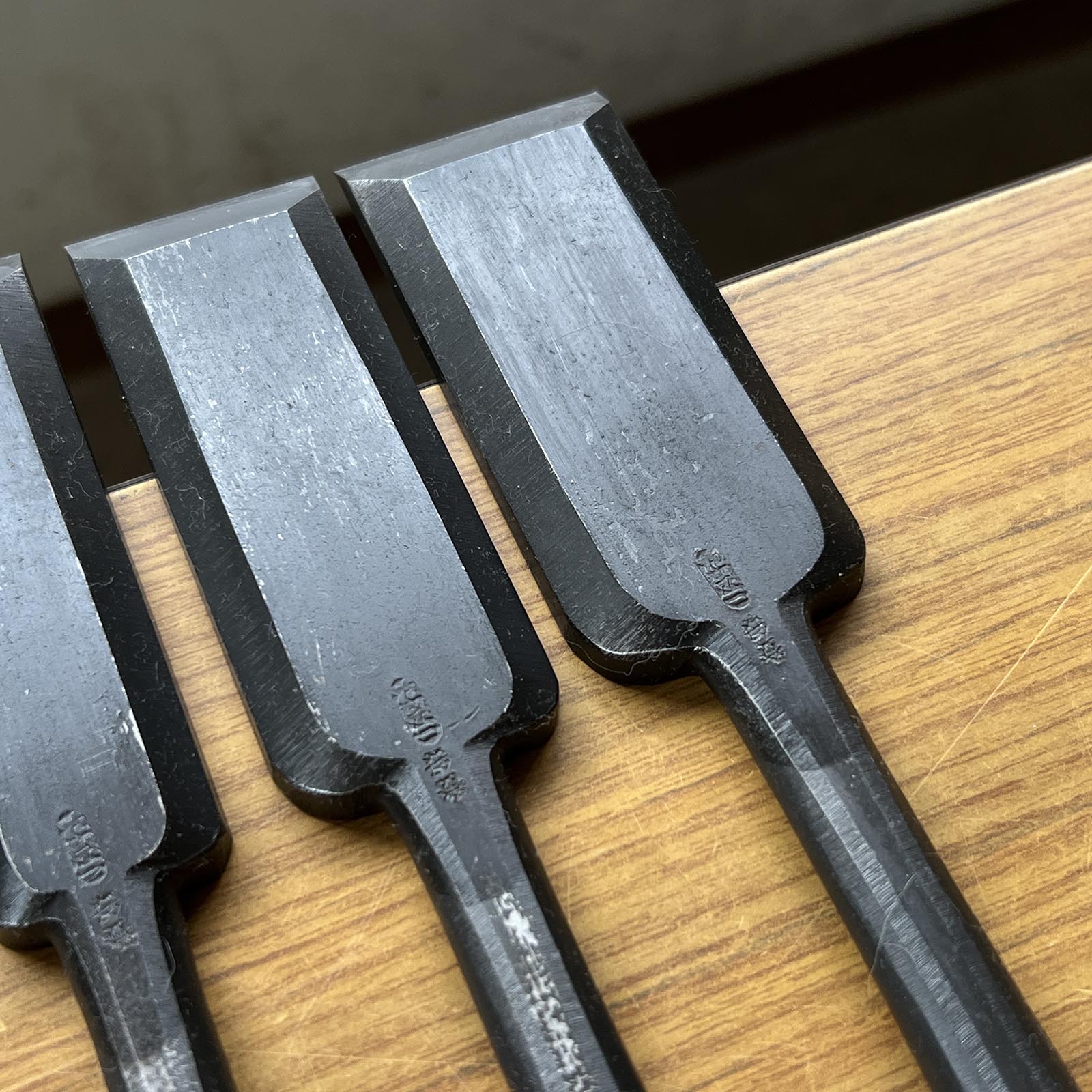 Fujihiro Long type Slick Chisels by Chuutarou Imai 今井忠太郎作 二治弘 首長穴屋鑿 15,24,30,36,42mm