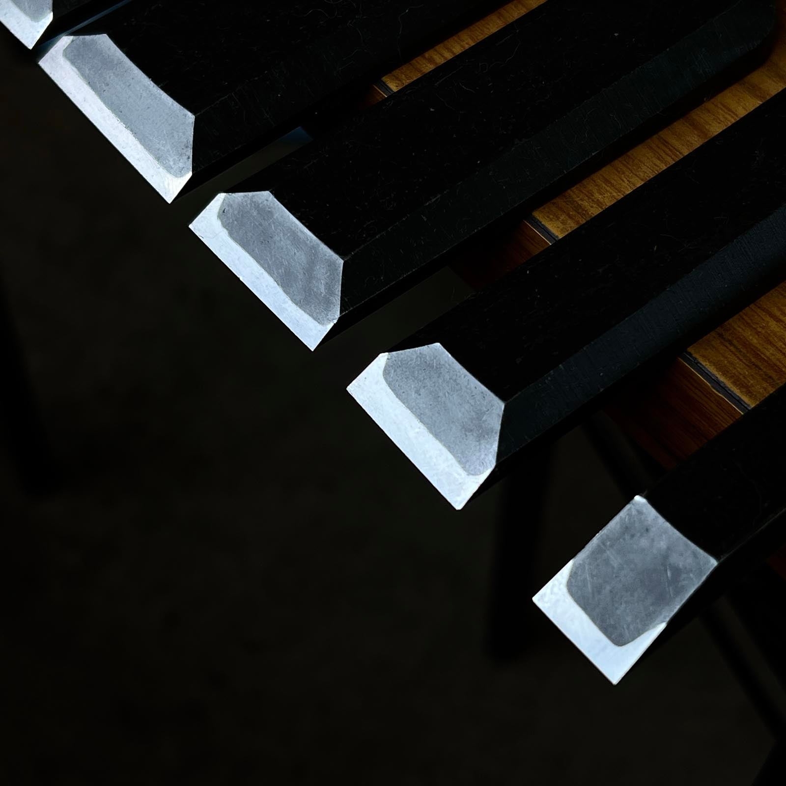 Fujihiro Long type Slick Chisels by Chuutarou Imai 今井忠太郎作 二治弘 首長穴屋鑿 15,24,30,36,42mm