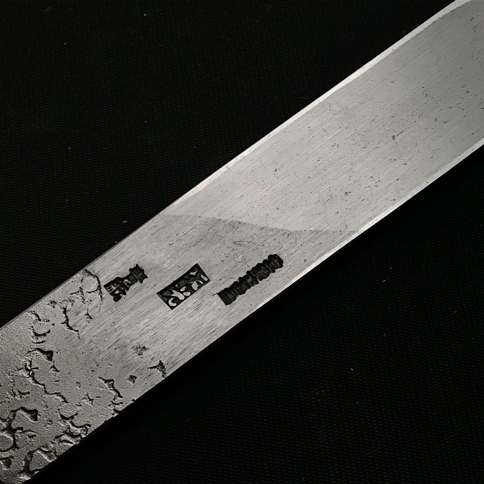 Old stock Sakamitsu 1st generation Special Kiridashi with Blue steel 掘出し物 初代坂光作 切出し小刀 青紙鋼 9分