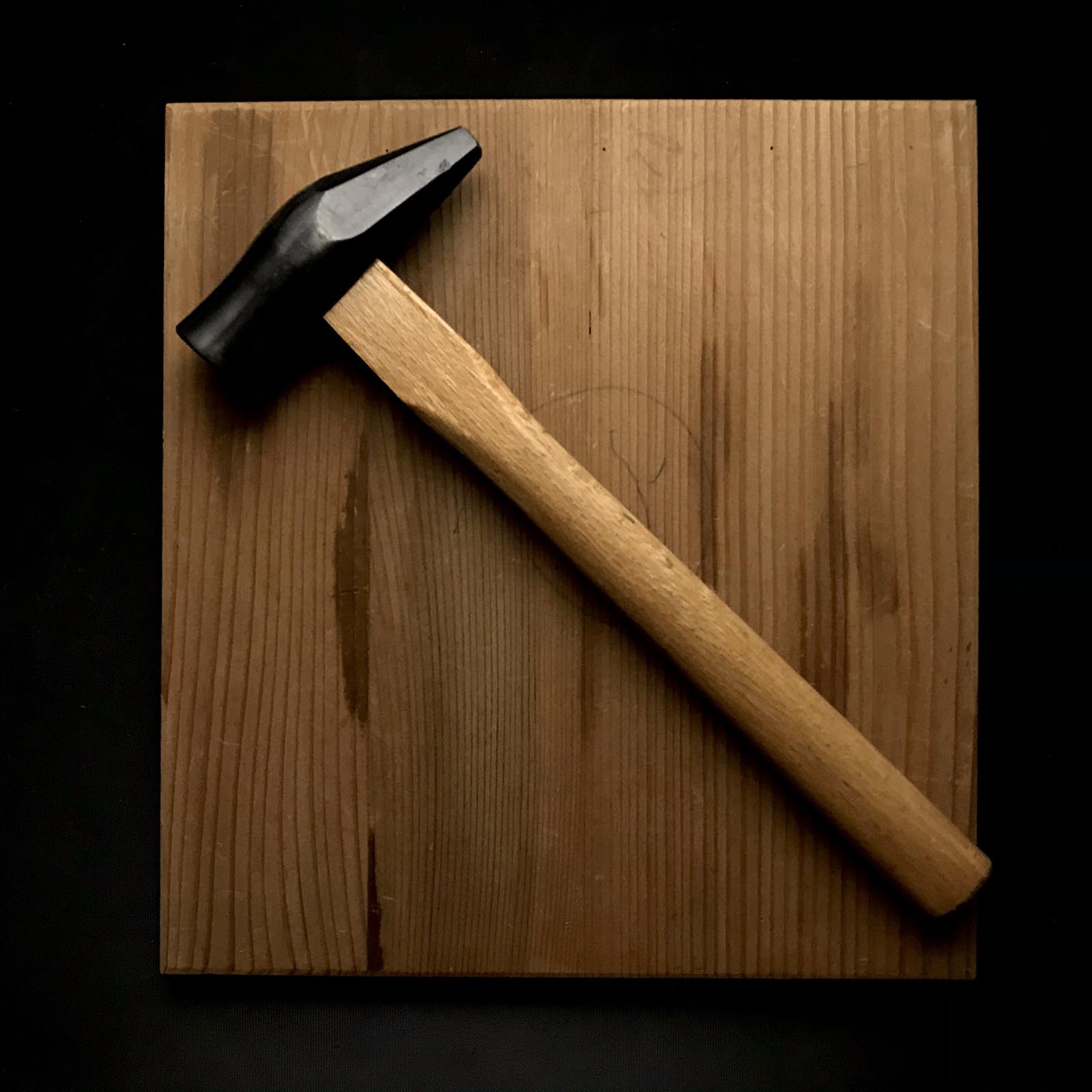 Old stock Touroku Yamakichi Hammers(Gennon) with handle 掘出し物 藤六 ヤマキチ型玄翁 黒仕上 750g