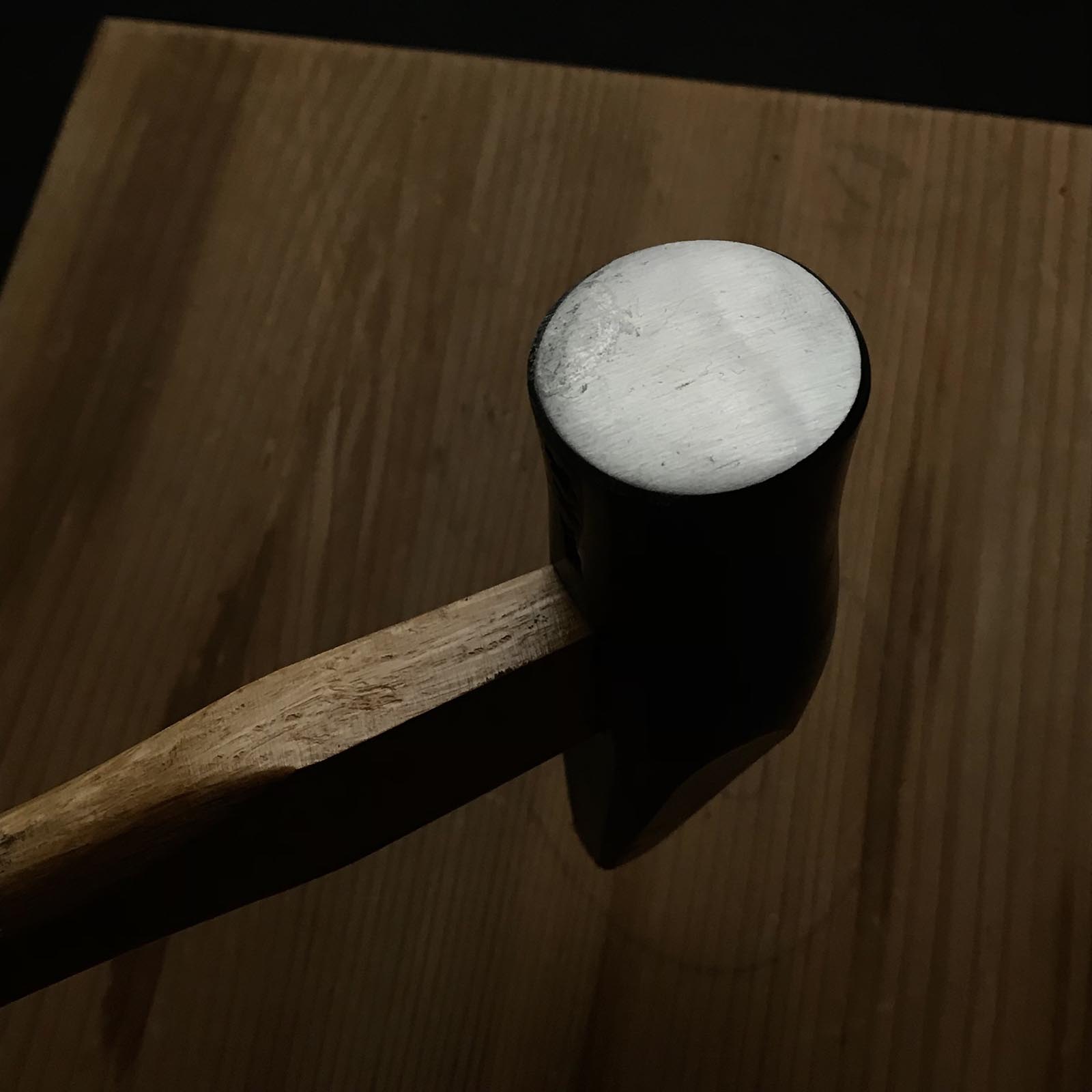 Old stock Touroku Yamakichi Hammers(Gennon) with handle 掘出し物 藤六 ヤマキチ型玄翁 黒仕上 750g