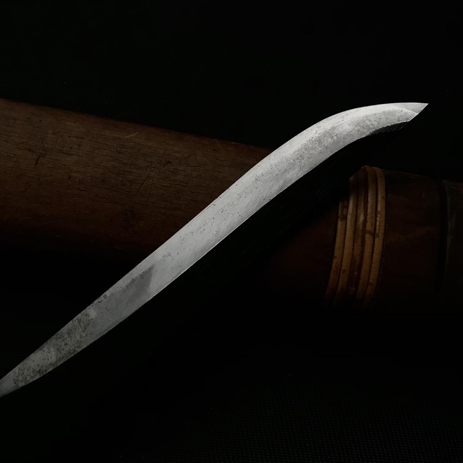 Old stock Kouetsu Carving knife left hand 掘出し物 東京侊悦作 生反り小刀 左