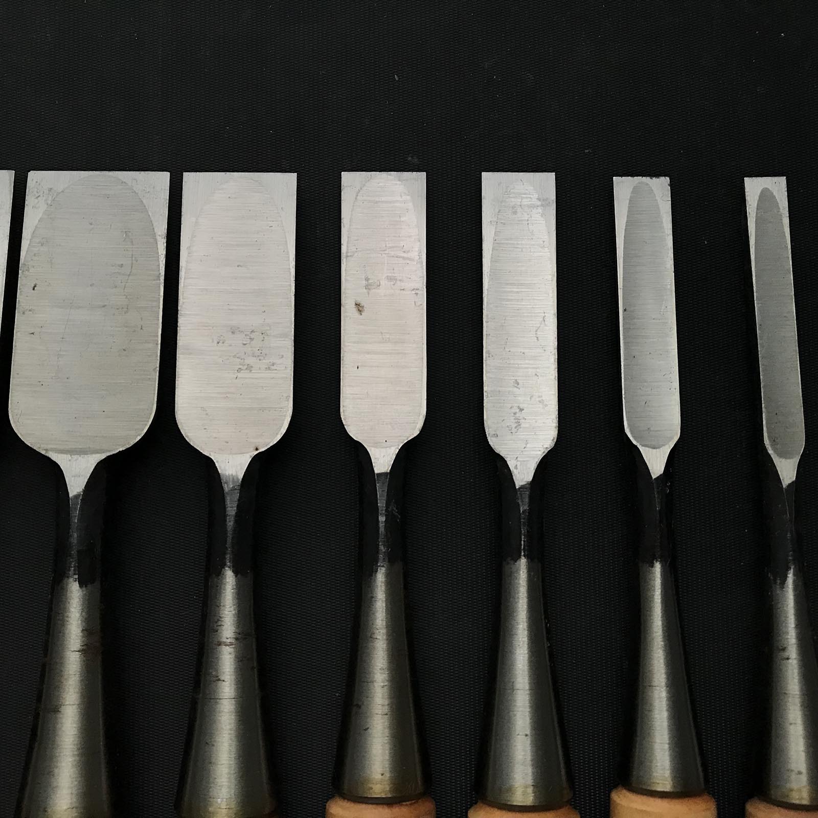 旧蔵 鍛治勇 ベンチノミセット 掘り出し物 鍛治勇 追入10本組鑿 おいれのみ