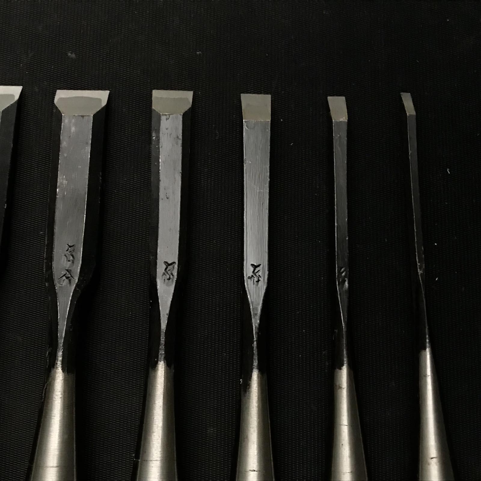 旧蔵 鍛治勇 ベンチノミセット 掘り出し物 鍛治勇 追入10本組鑿 おいれのみ