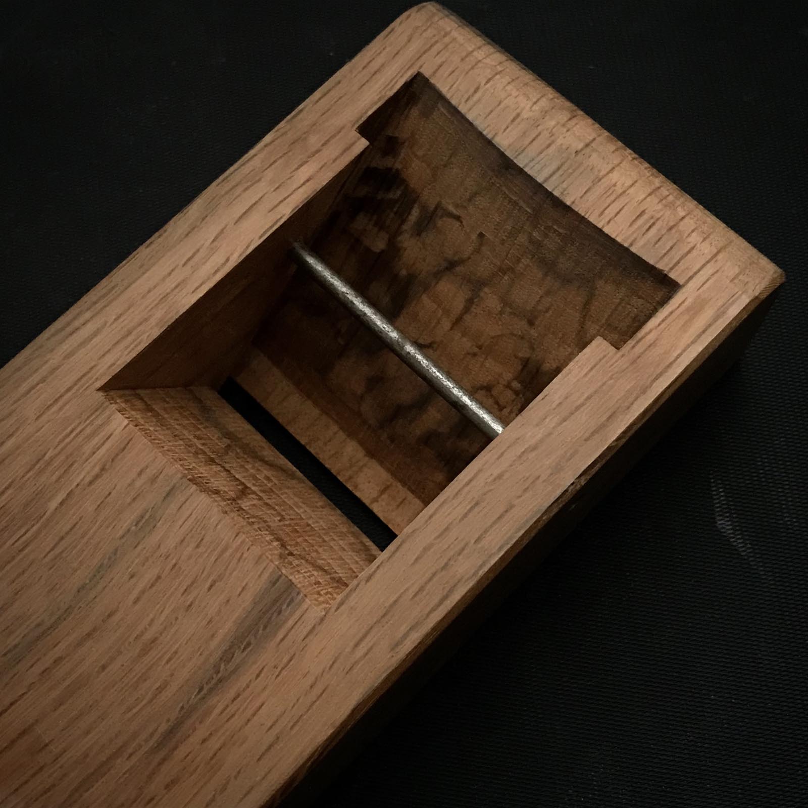 Hidari Hisasaku 2rd Small flat Plane (Kanna) Sharpened 二代目左久作 小鉋 極上赤樫台 45mm 本研ぎ入