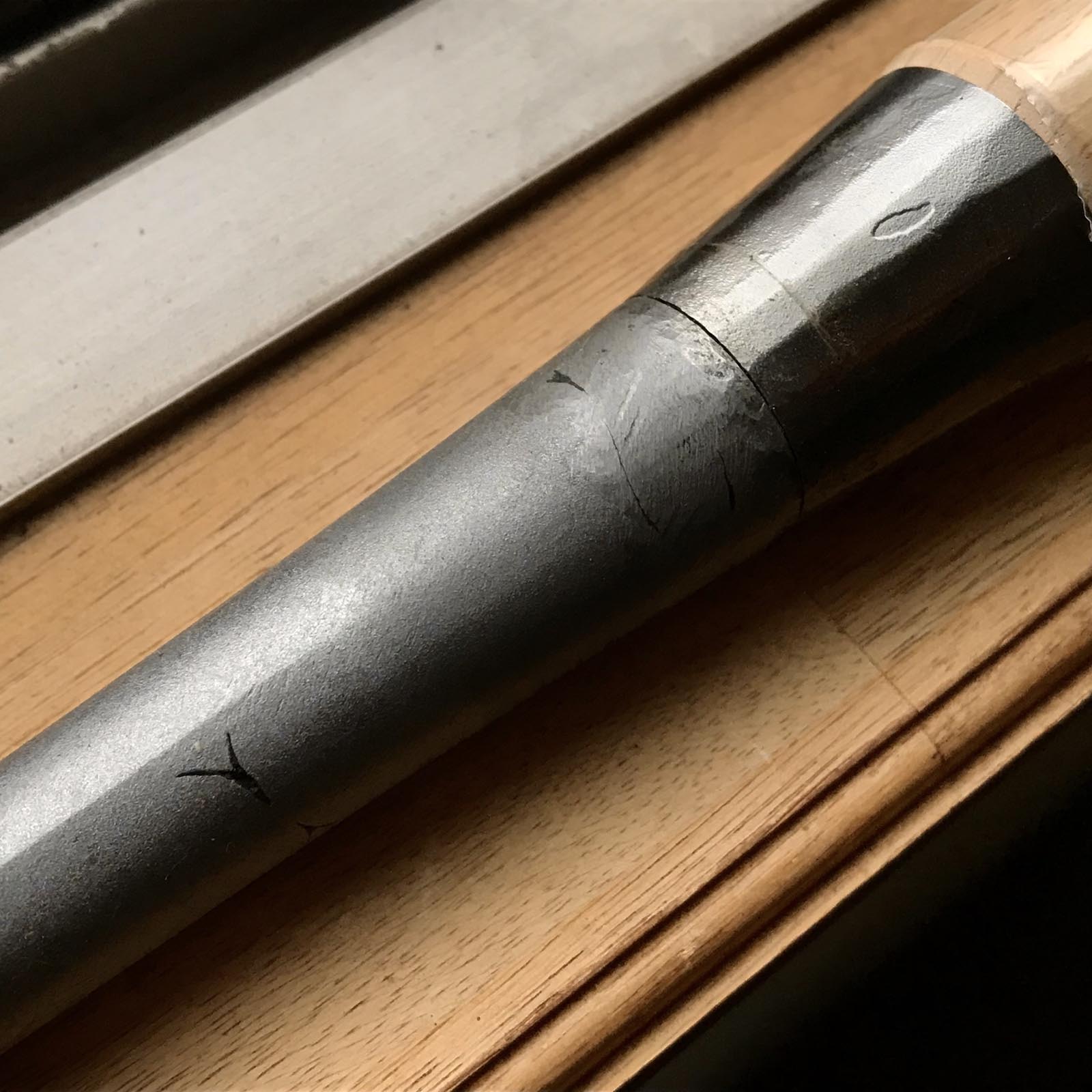 Old stock TOSHIKI Kunikei 3rd Generations Special Slick Chisels set 掘出し物 三代目國慶作 寿樹 墨流し 本突き組鑿 48mm 24mm