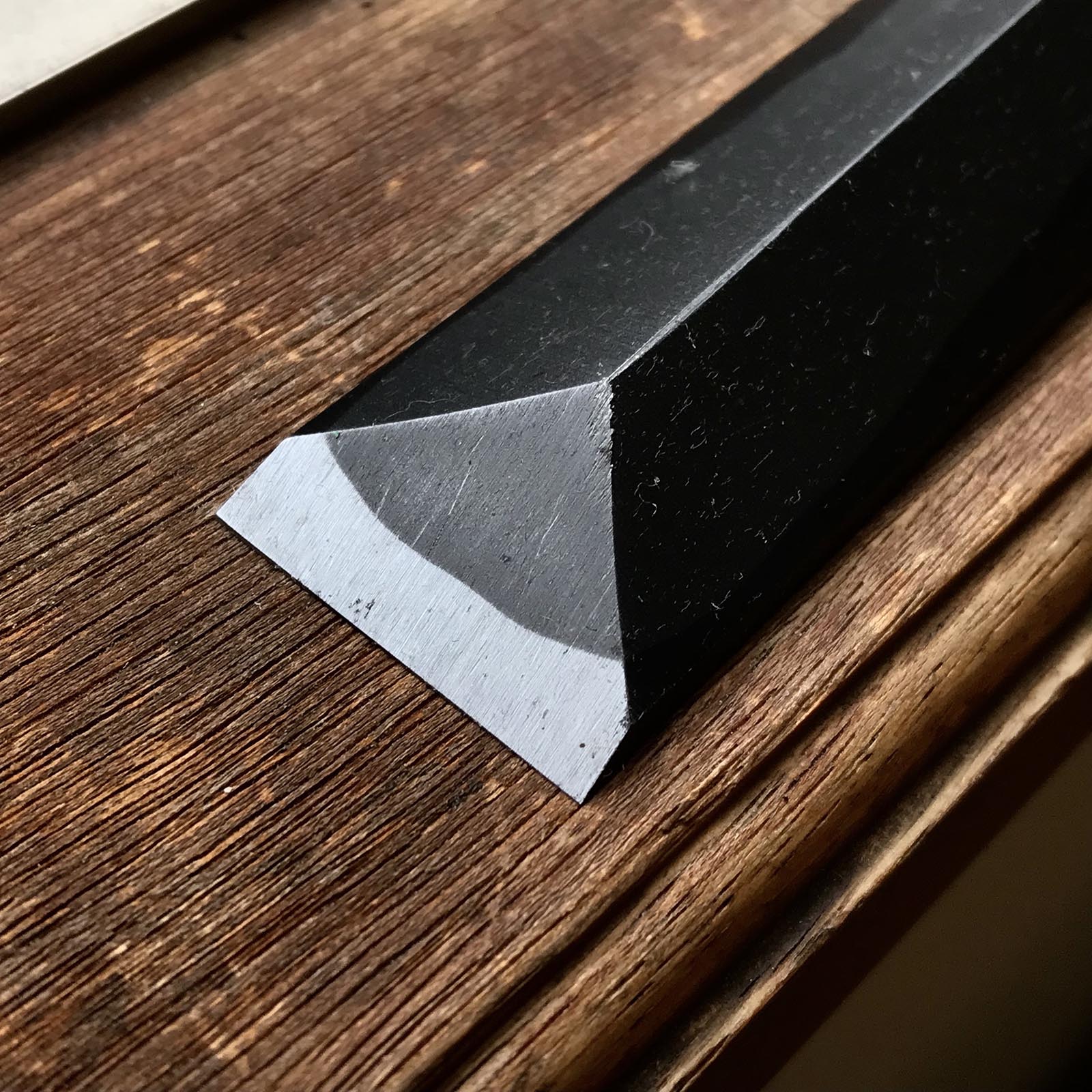 Old stock Koshihide Slick Chisels set with white steel 掘出し物 越秀 本突き組鑿 48,24mm Ootsuki-nomi, Hontsuki-Nomi