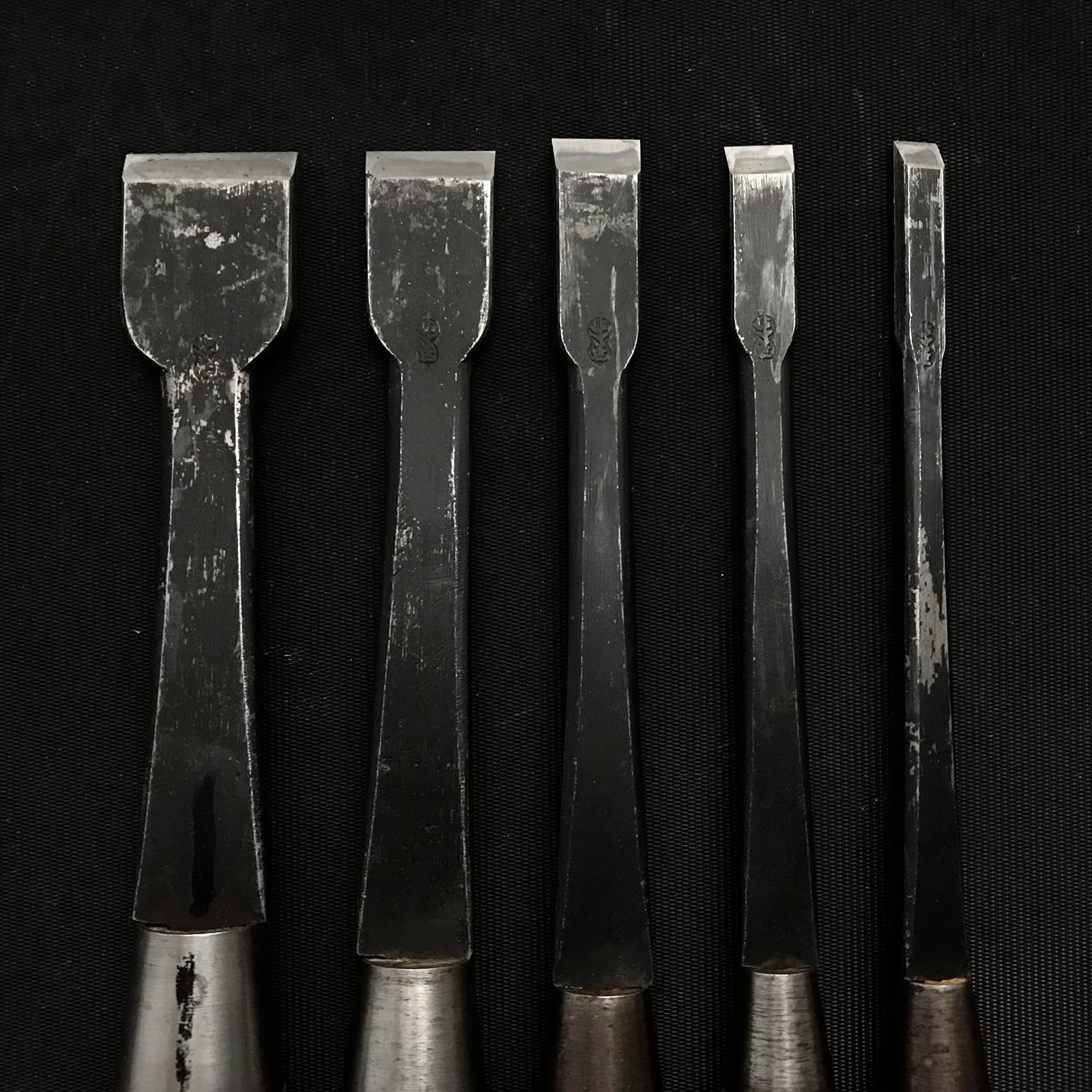 左久作 特注 平待鑿 5本セット 鞘付