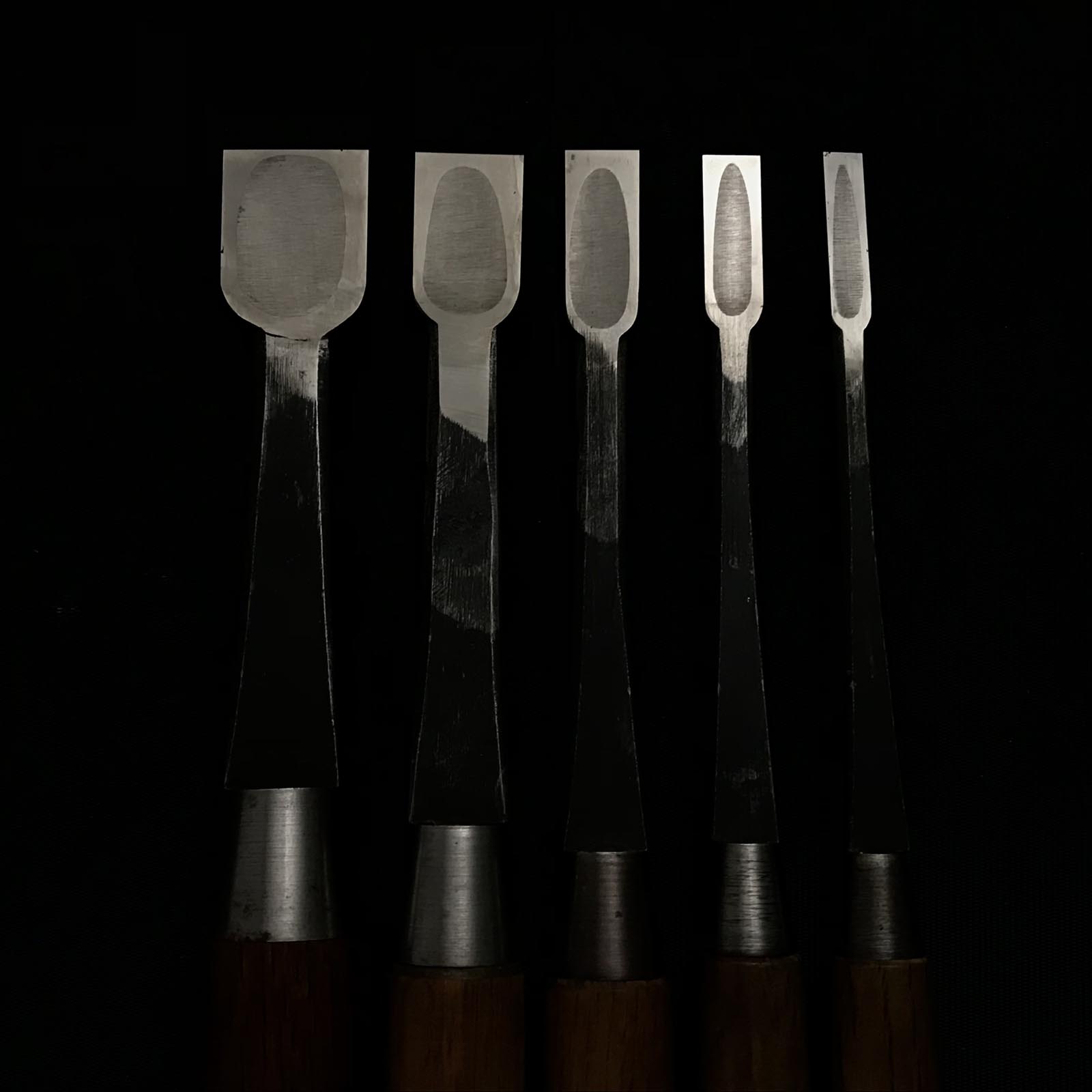 左久作 特注 平待鑿 5本セット 鞘付