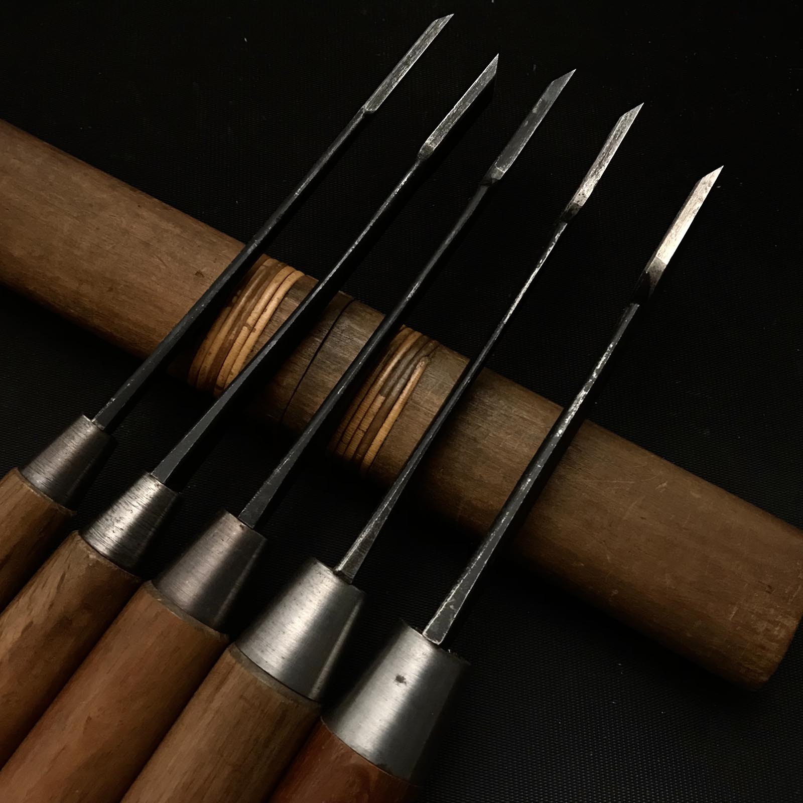 左久作 特注 平待鑿 5本セット 鞘付