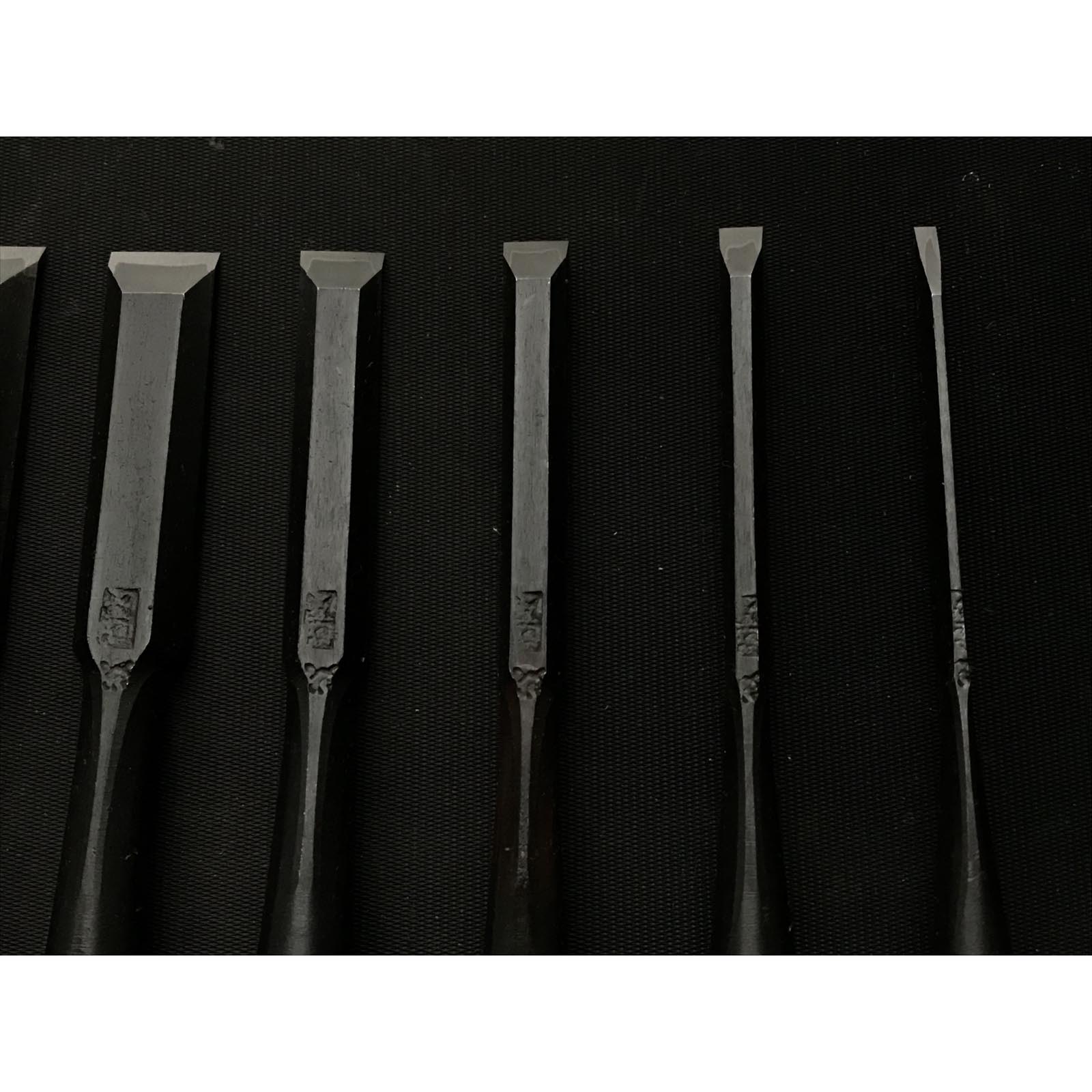 Old stock Kunikei Bench chisels set by Ikeda Yoshiro 掘出し物 池田慶郎氏 三代目国慶作 追入組鑿 Oirenomi