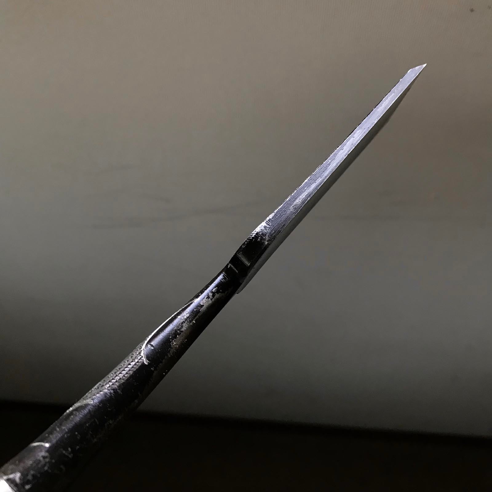 Old stock Hidemasa Paring chisels set with Dragon carving 掘出し物 秀正 紫檀柄 薄鑿6本組 Usunomi