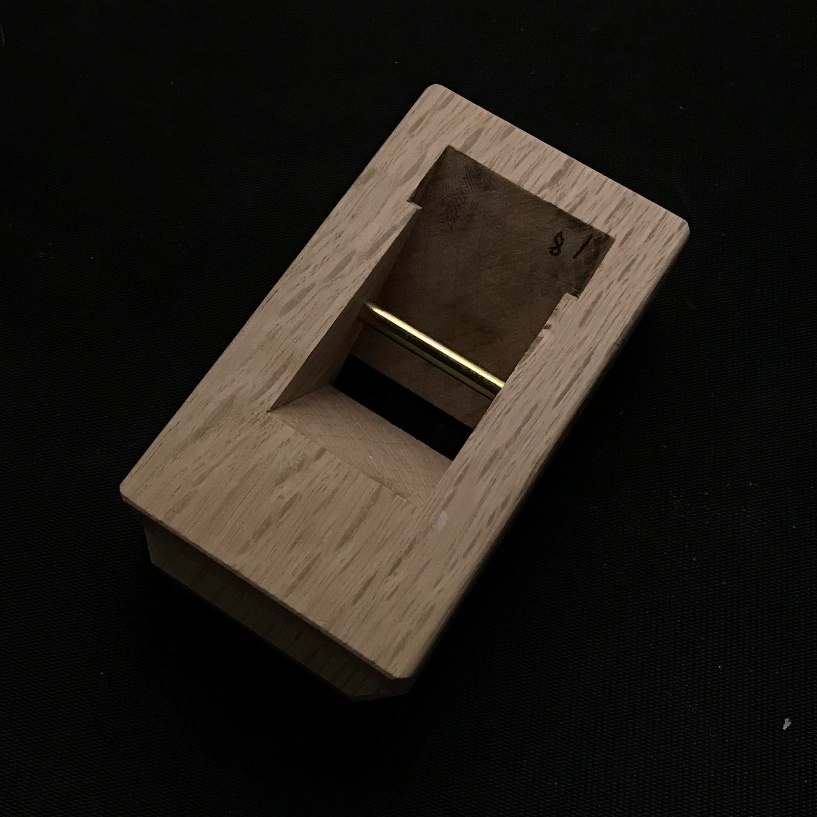 Yoshitaka Chamfer Plane 45° with blue steel. / 義隆 自由角面取鉋 30mm