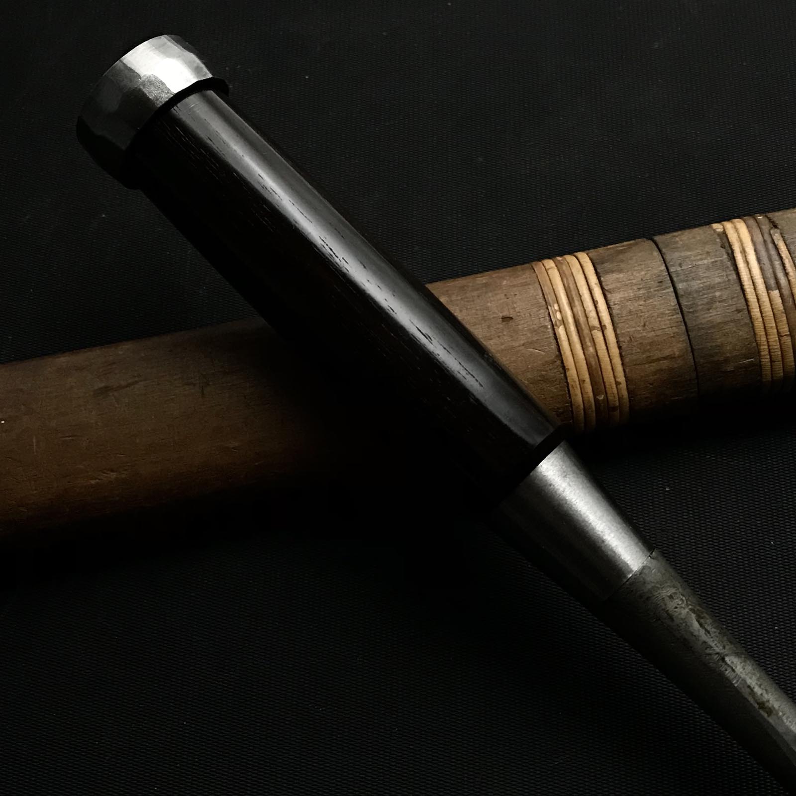 旧蔵 国慶三代 初期作品 卓上ノミ 掘り出し物 池田慶郎氏 三代目国慶作 初期作品 特製 追入鑿 30mm