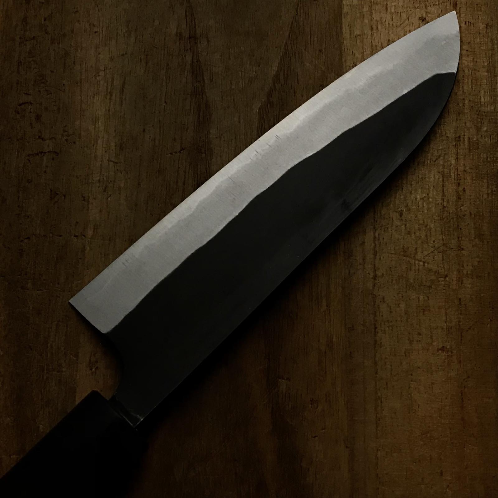 侊悦 白紙2号鋼 黒打三徳包丁 165mm