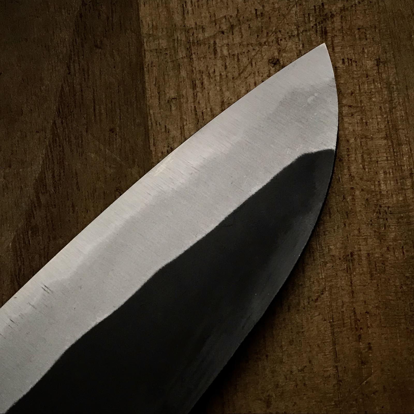 侊悦 白紙2号鋼 黒打三徳包丁 165mm