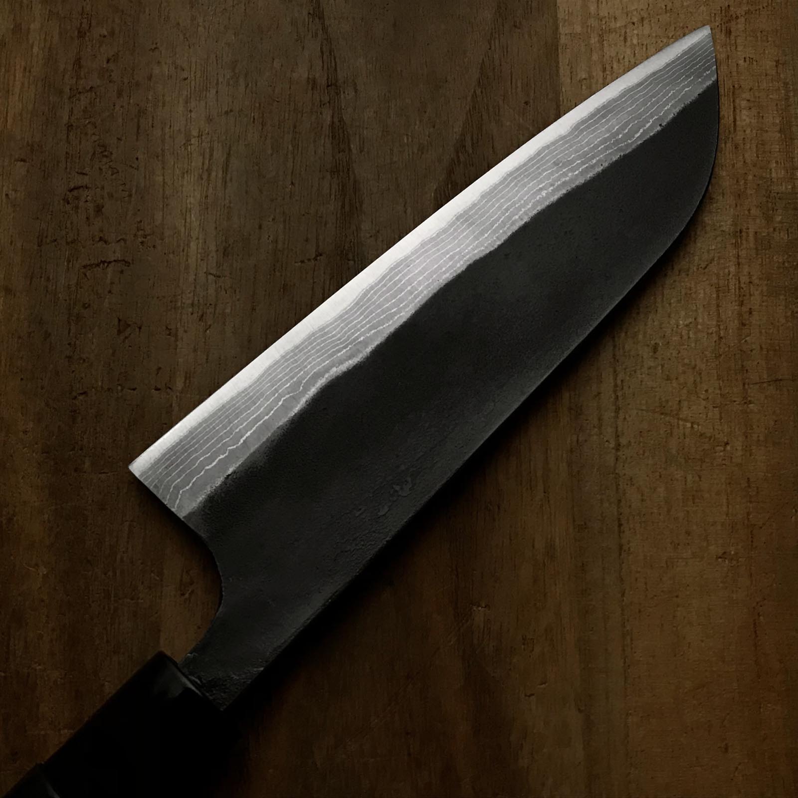 かじ兵衛 青紙鋼 墨流し 三徳包丁 165mm