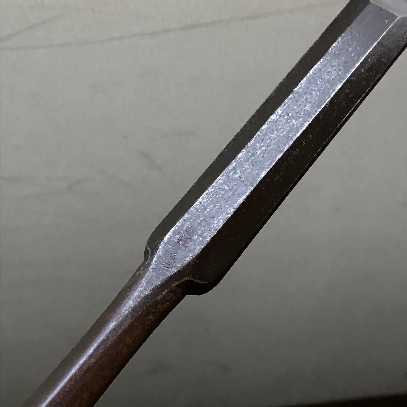 旧蔵広重鑿(大月のみ、本月のみ) 掘り出し物 廣重本突き鑿 24mm