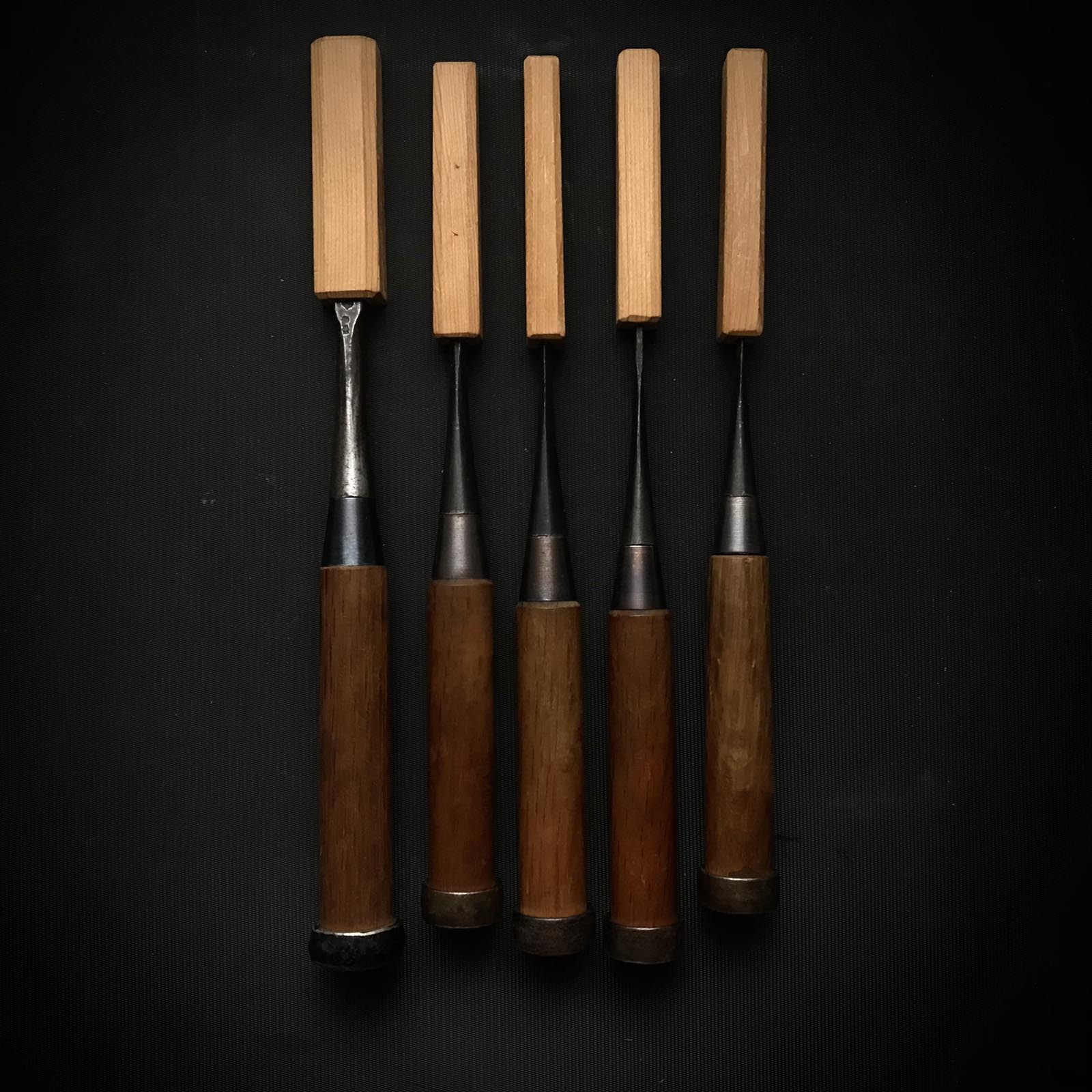 左久作二代目 卓上のみセット 二代目左久作 特注 追入鑿 5本セット 鞘付