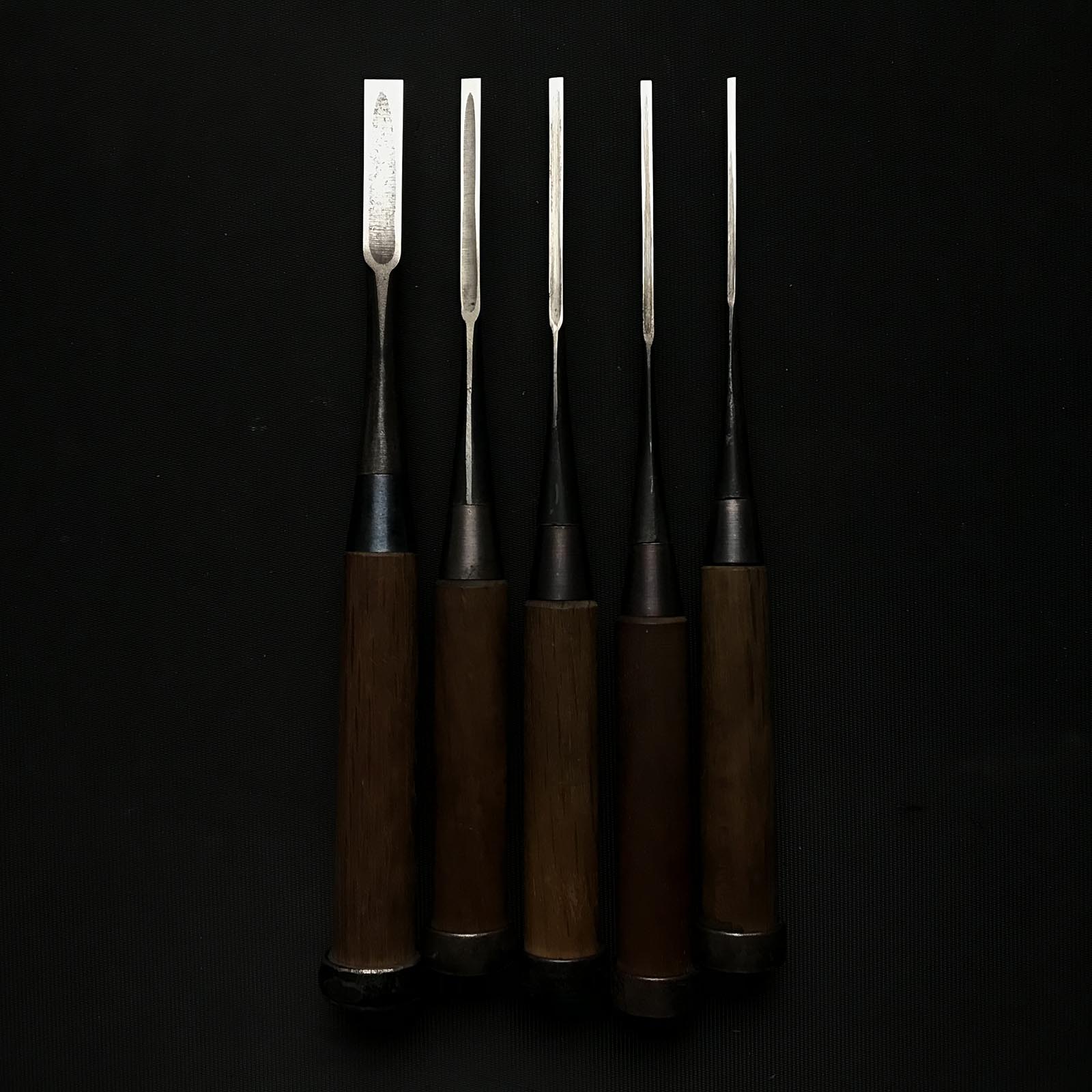 左久作二代目 卓上のみセット 二代目左久作 特注 追入鑿 5本セット 鞘付