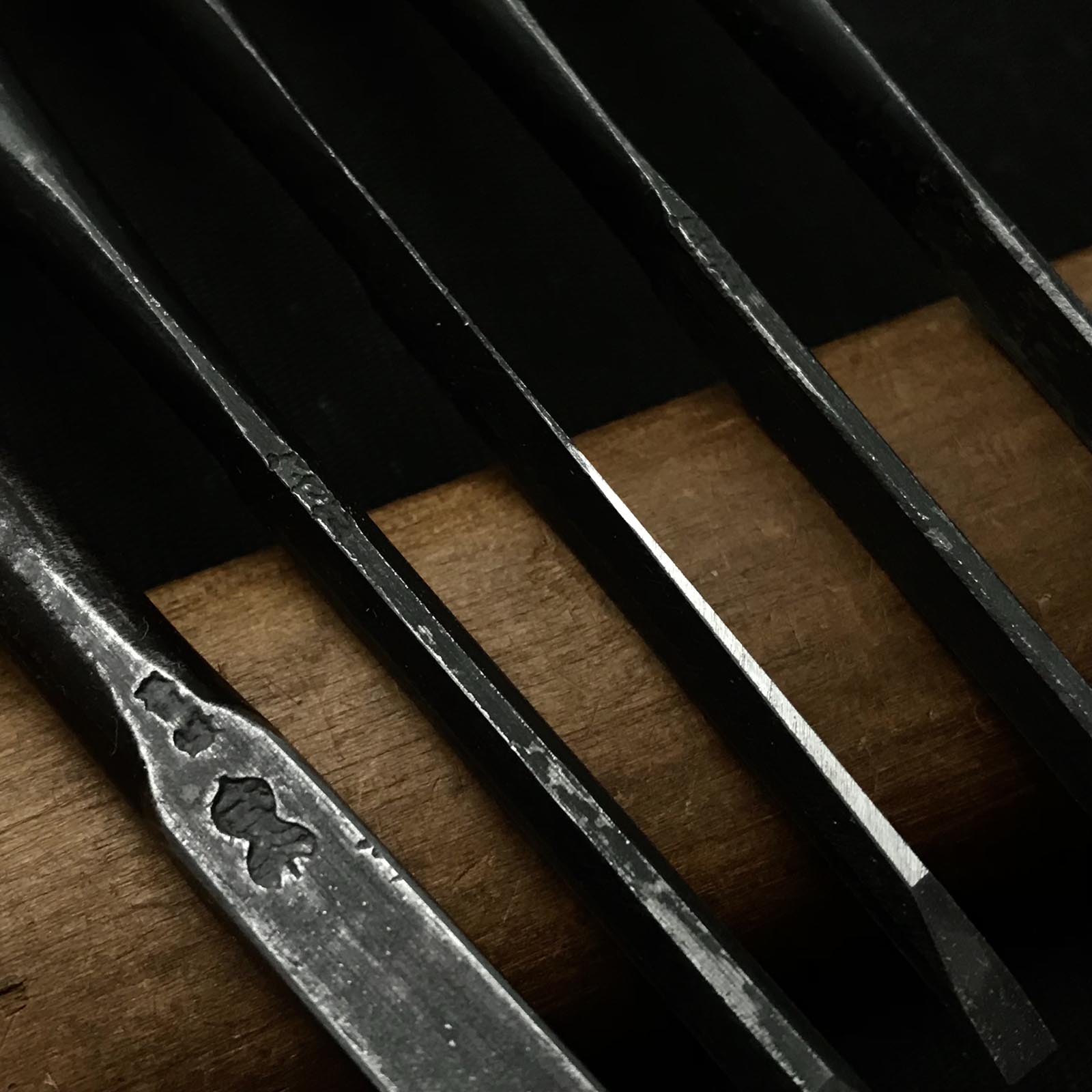 左久作二代目 卓上のみセット 二代目左久作 特注 追入鑿 5本セット 鞘付