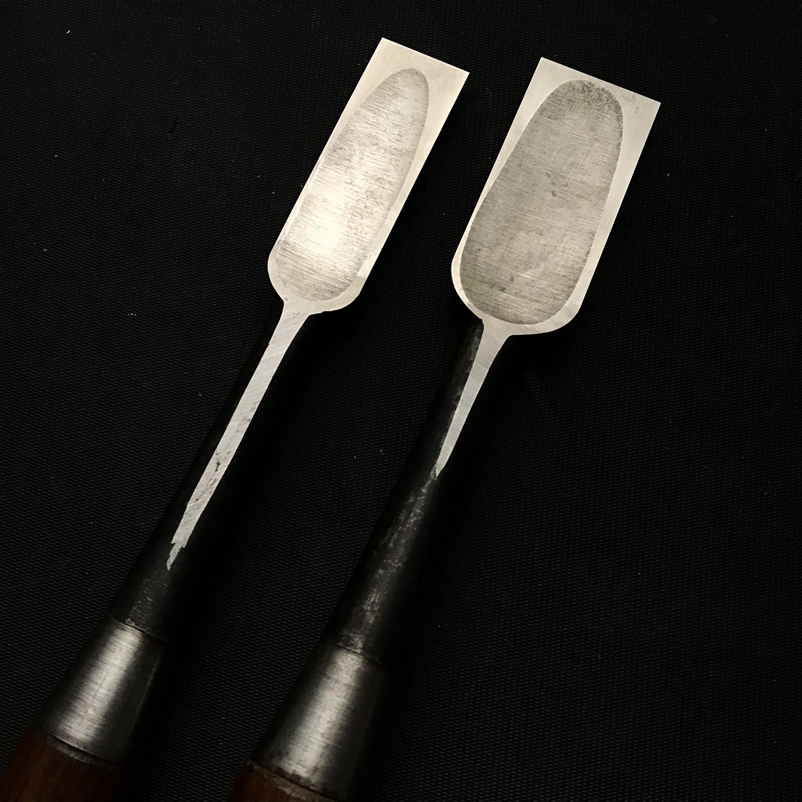 左久作二代目 卓上ノミセット 鞘付 二代目左久作 特注 和鉄 角打追入鑿 2本セット 鞘付