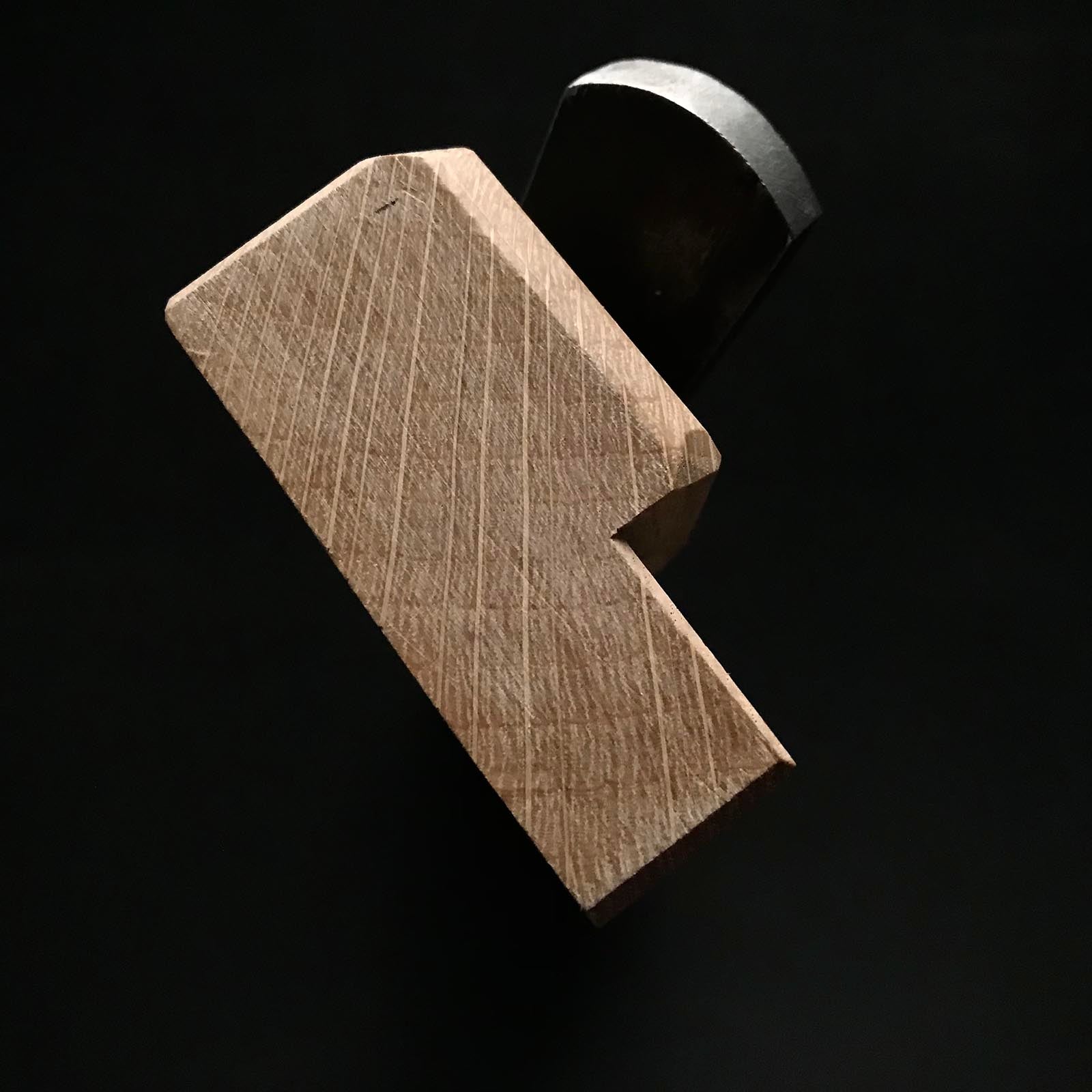 #1 オールドストック サイドラベット&ラベットカンナ(キワワキカンナ) 右掘り出し物 二徳鉋際鉋 右 42mm