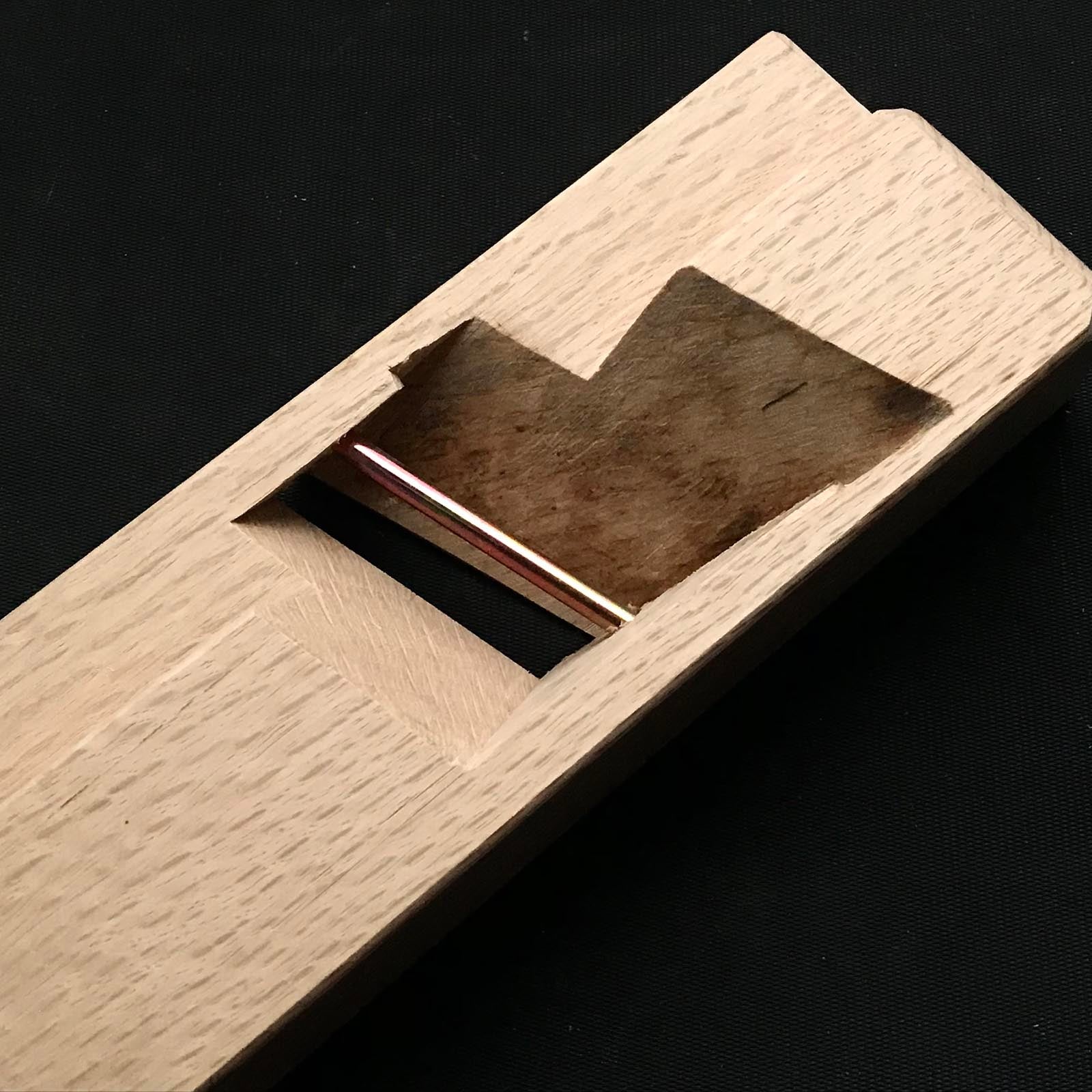 #1 オールドストック サイドラベット&ラベットカンナ(キワワキカンナ) 右掘り出し物 二徳鉋際鉋 右 42mm