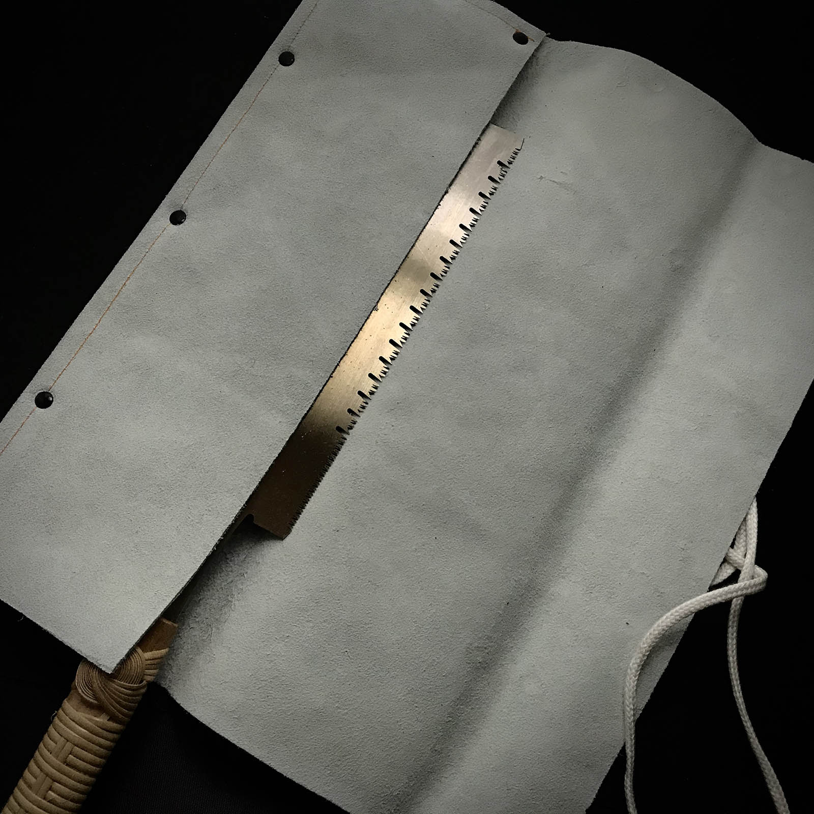 Hand saw Leather Roll Bag Store 5 saws 鋸巻き 5本用 革製