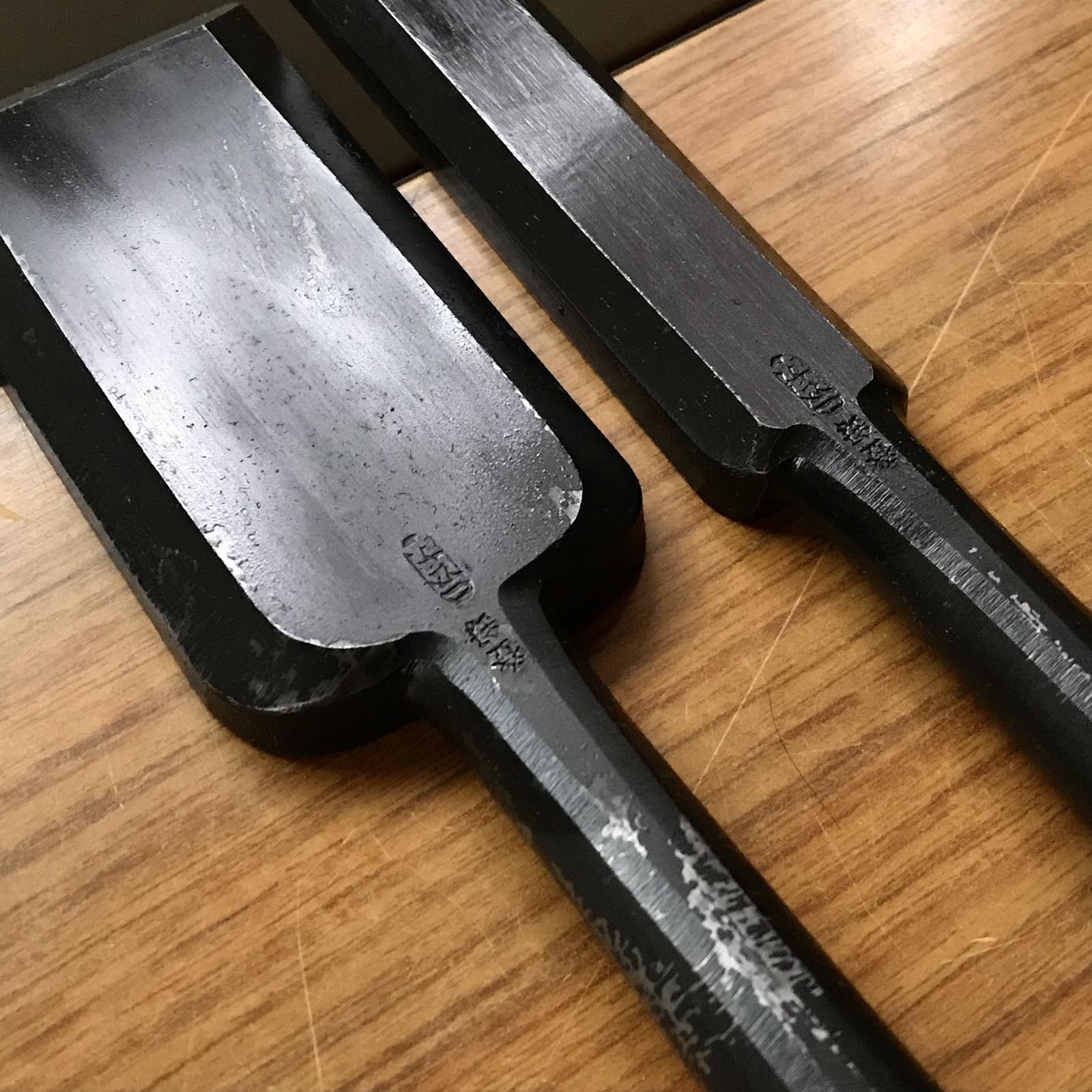 Fujihiro Slick Chisels by Chuutarou Imai 今井忠太郎作 二治弘 穴屋鑿 48,24mm