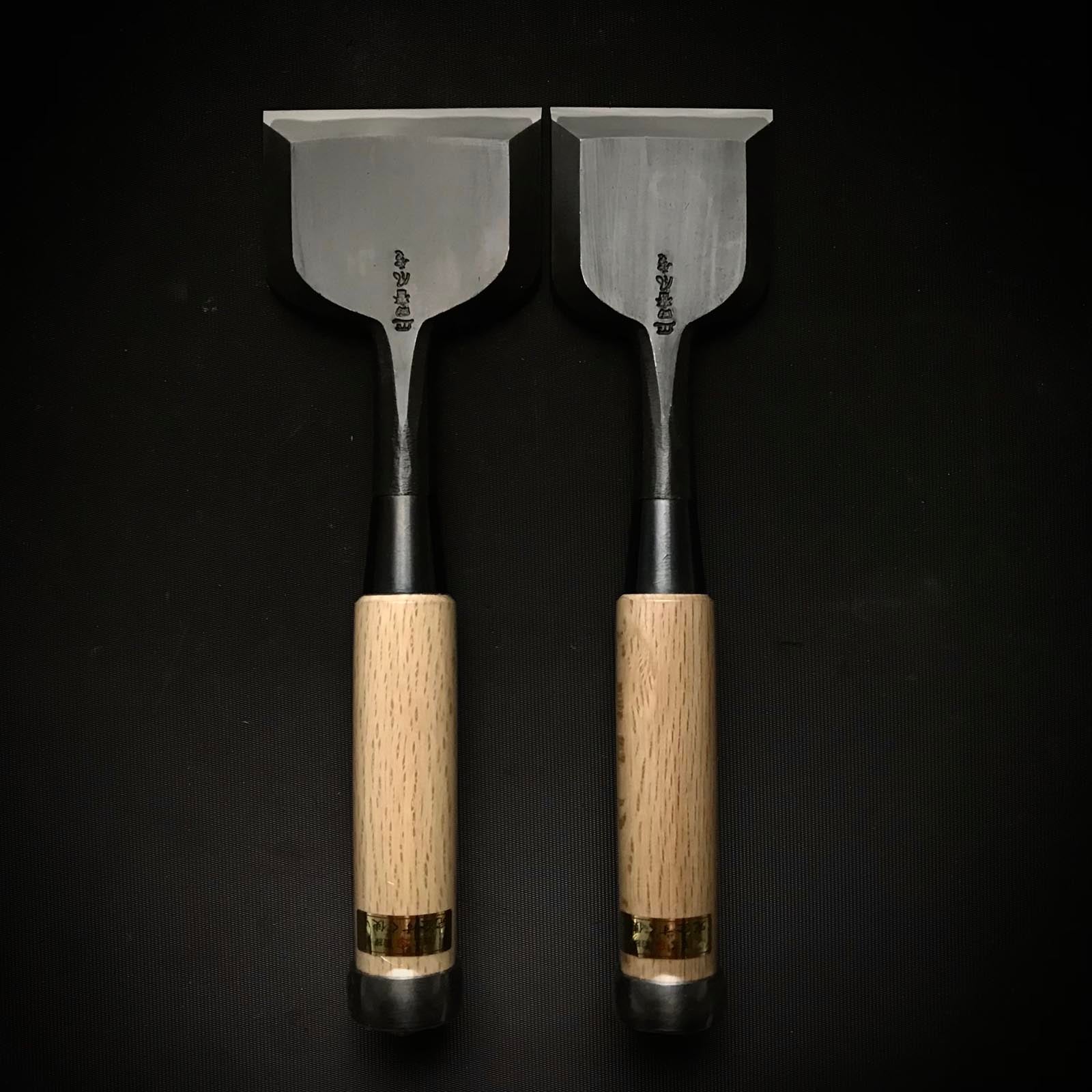 田斎風雪 幅広追入鑿 5分長柄 60mm 75mm