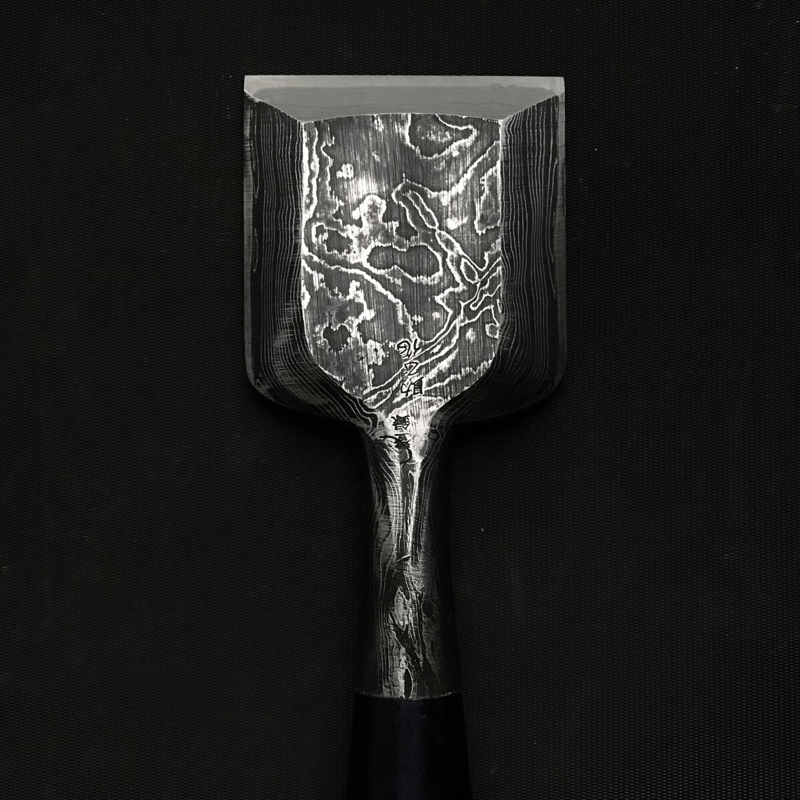 助政 #4 墨流し 特幅 卓上鑿 助正作 墨流し 幅広追入鑿 60mm おいれのみ