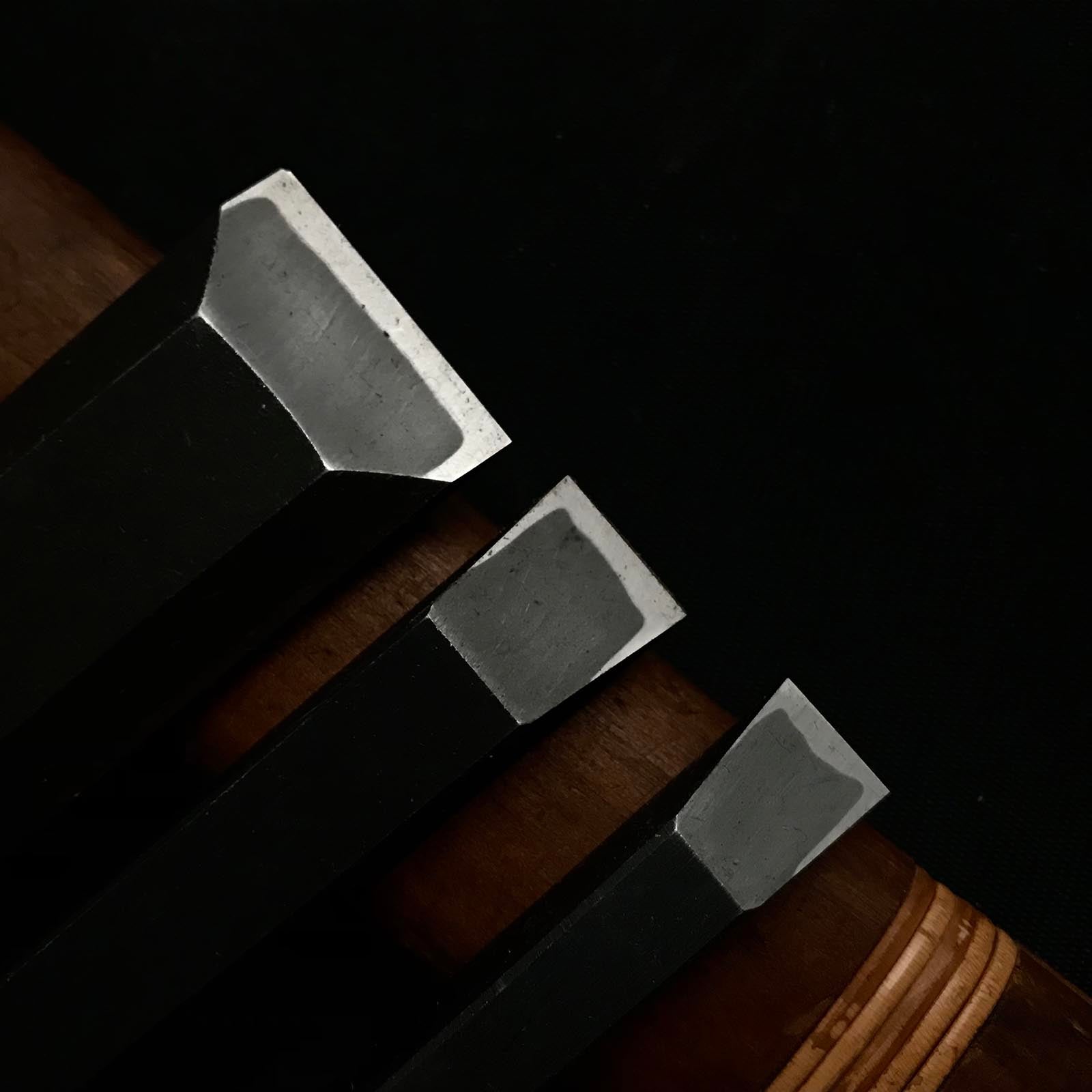 Old stock Koshihide Timber chisels by Sanjo city smith 掘出し物 越秀 叩鑿 Tatakinomi