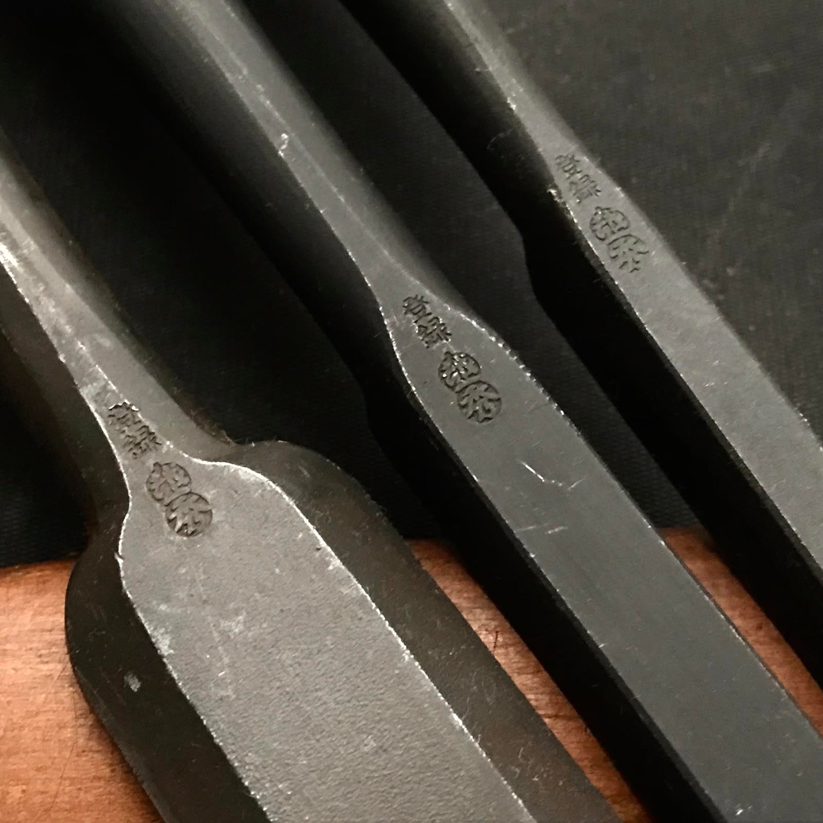 Old stock Koshihide Timber chisels by Sanjo city smith 掘出し物 越秀 叩鑿 Tatakinomi