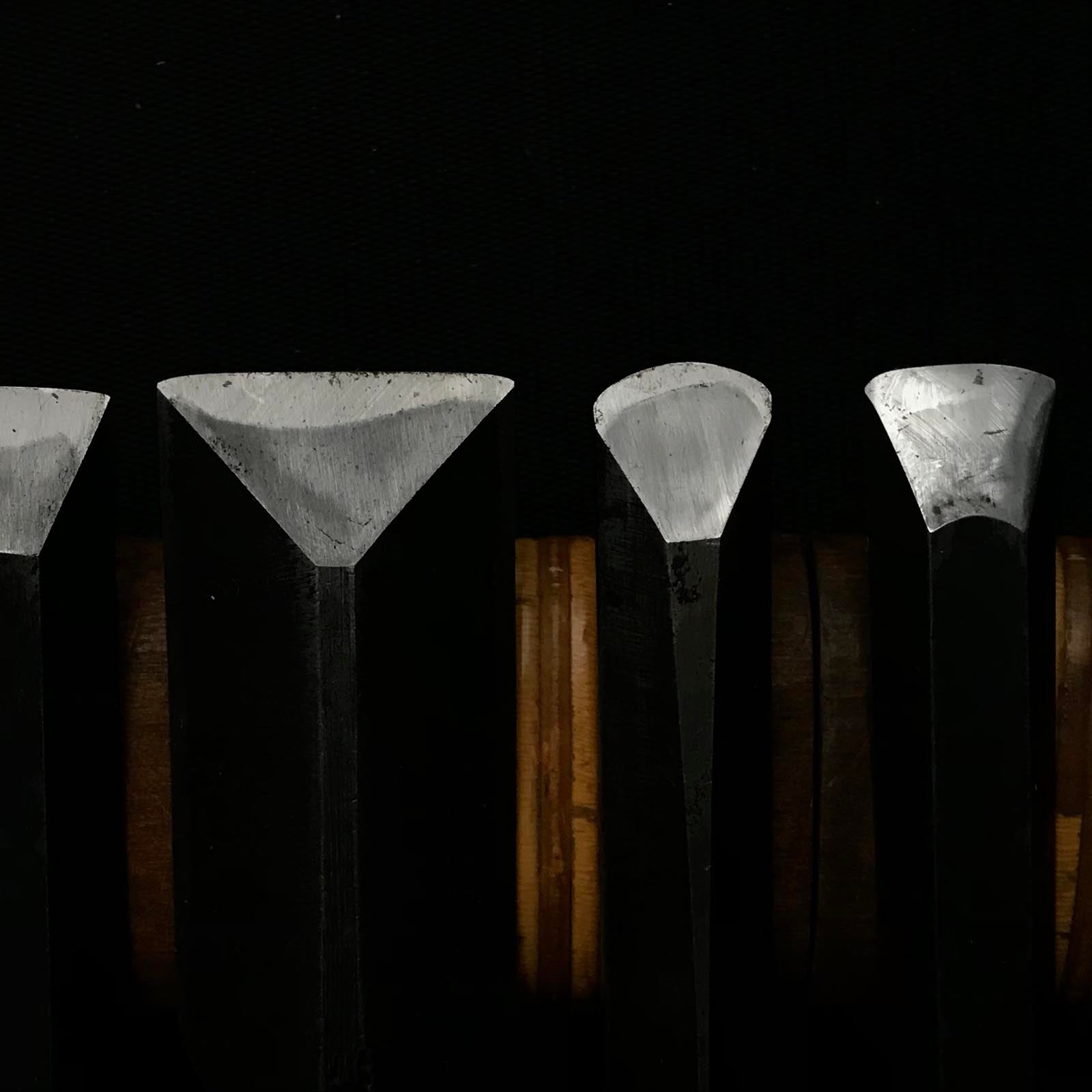 二代目左久作 特注 丸鑿 7本セット 鞘付