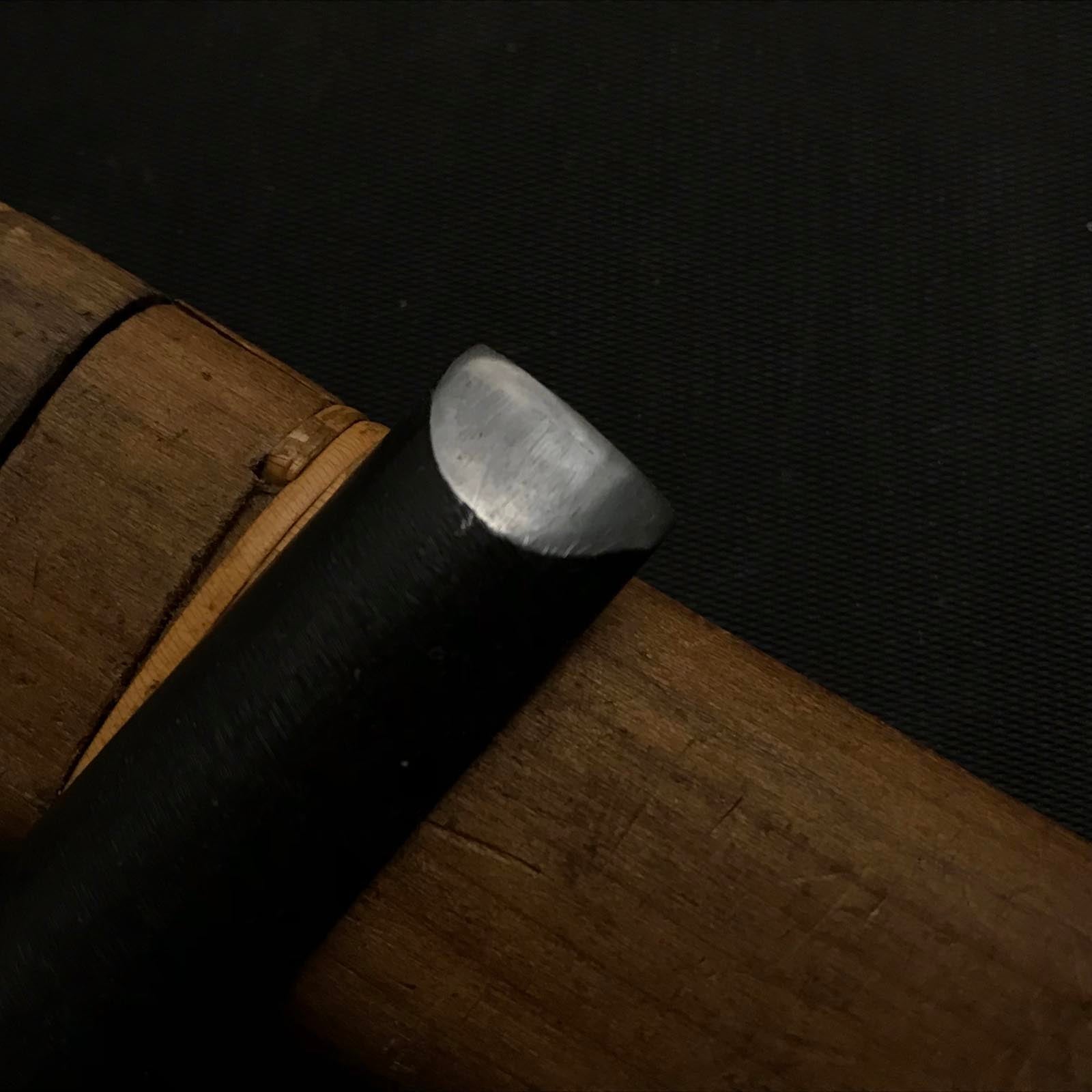 旧蔵 田斎打丸鑿 青鋼掘り出し物 田斎作 内丸鑿 15mm