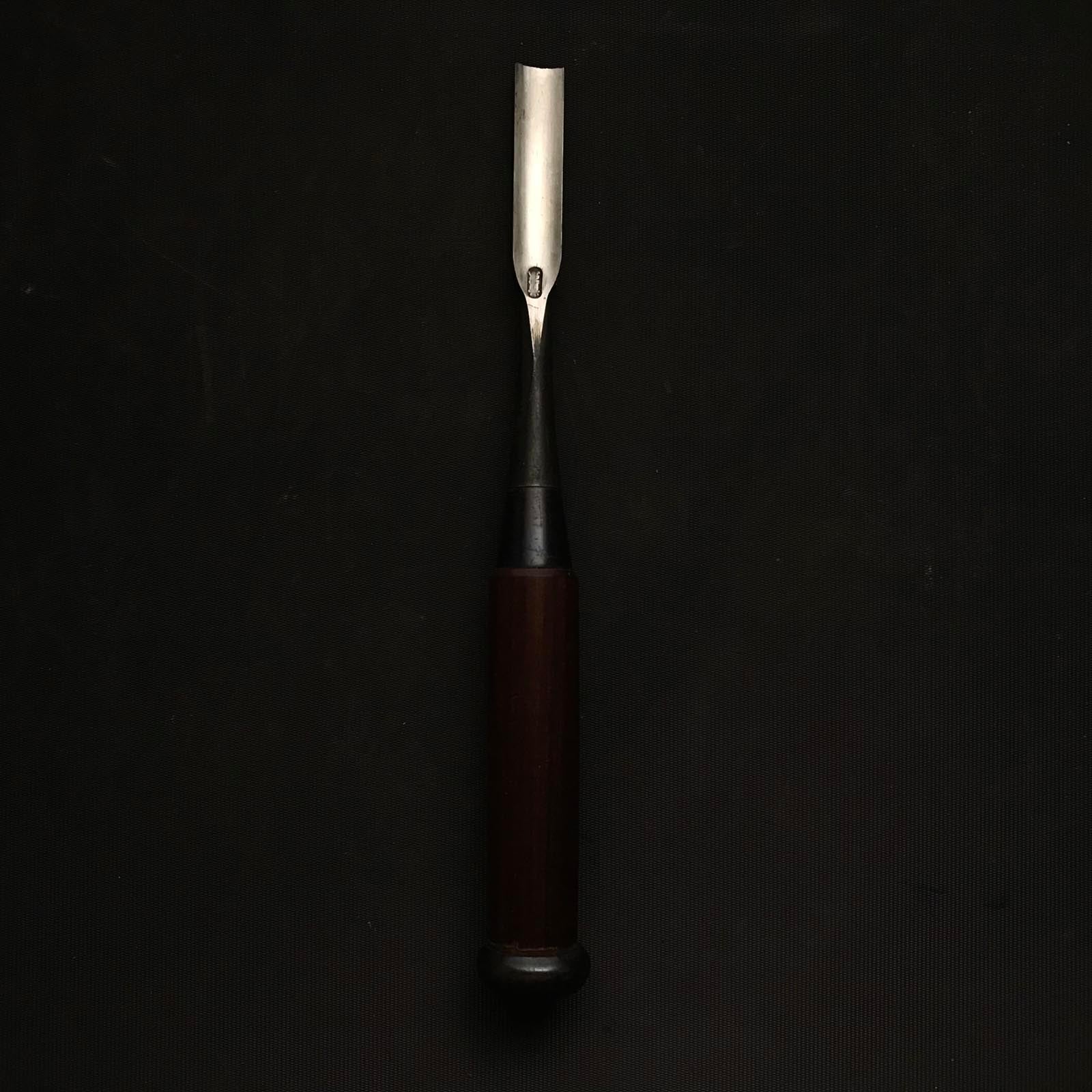 Old stock Takahiro Uchimaru chisels with rosewood handle 掘出し物 貴弘 紫檀柄 内丸鑿 12mm