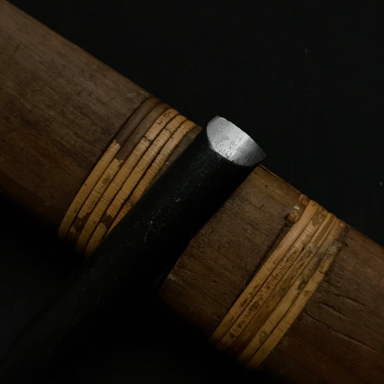 旧蔵 内丸隆宏 紫檀柄掘り出し物 貴弘 紫檀柄 内丸鑿 12mm