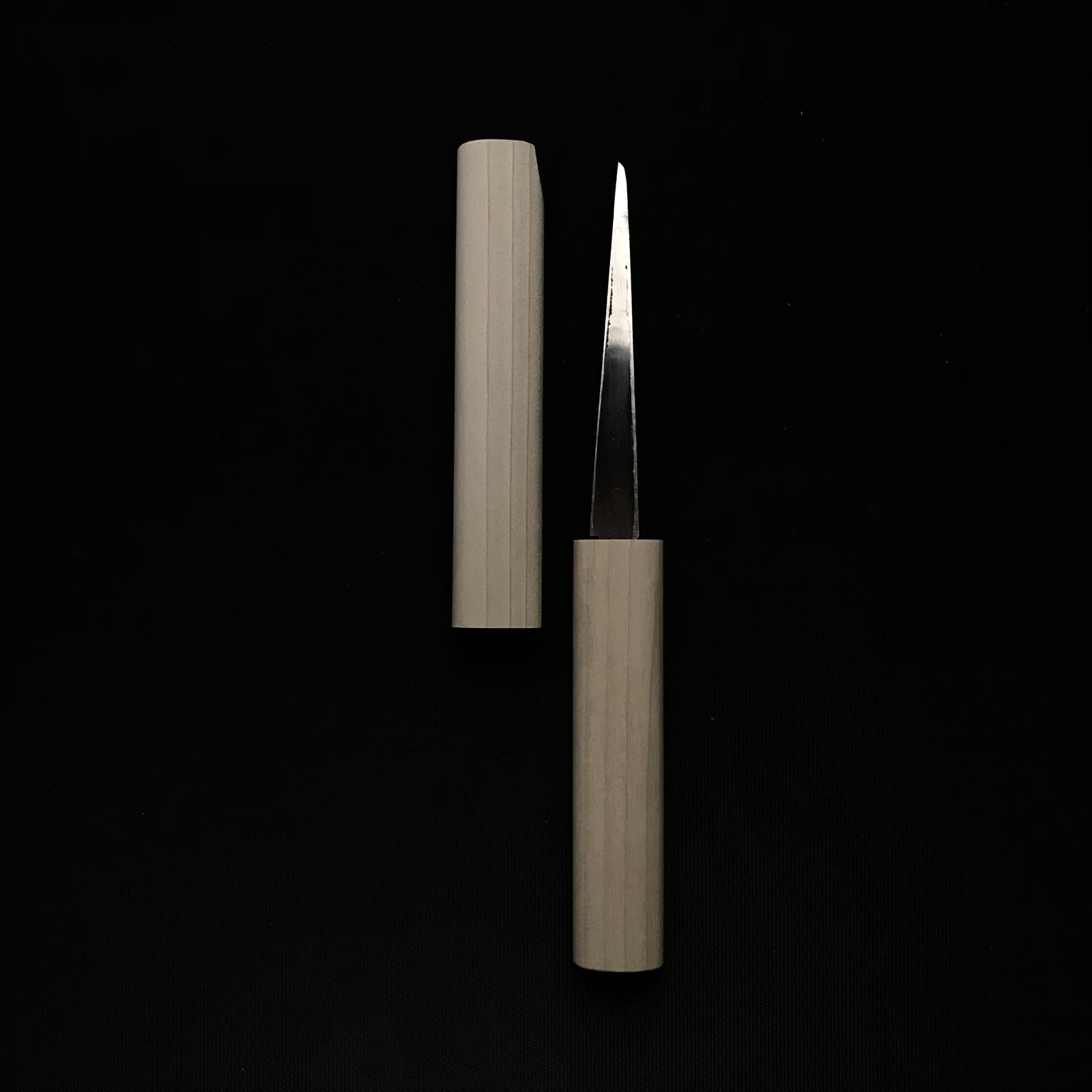 Baishinshi Kuri Kokatana (Carving knife) with white steel Right hand 梅心子 繰り小刀 右 95mm