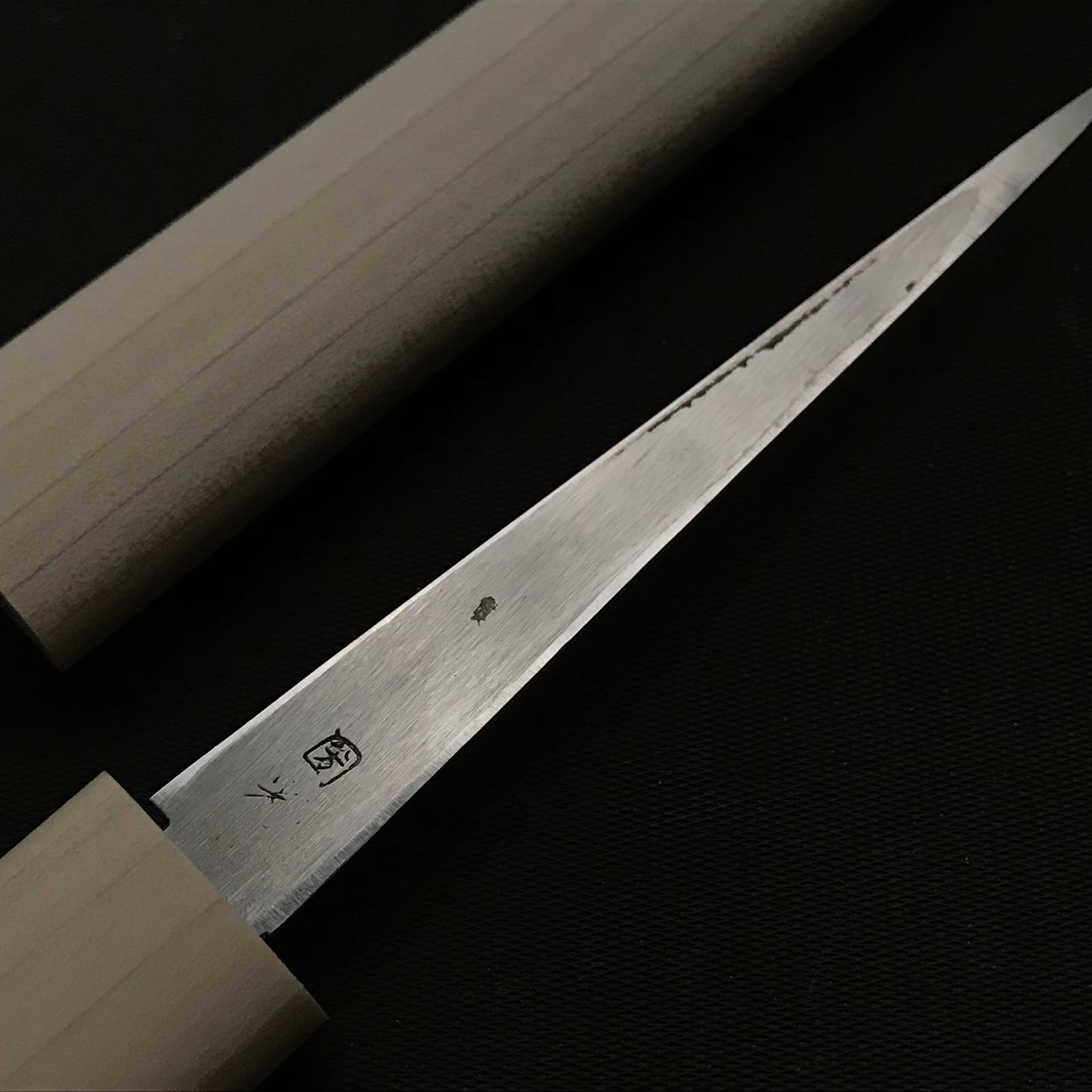 Baishinshi Kuri Kokatana (Carving knife) with white steel Right hand 梅心子 繰り小刀 右 95mm