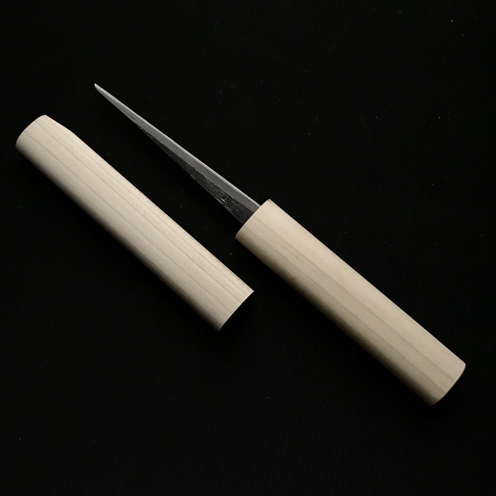 Baishinshi Kuri Kokatana (Carving knife) with white steel Right hand 梅心子 繰り小刀 右 95mm
