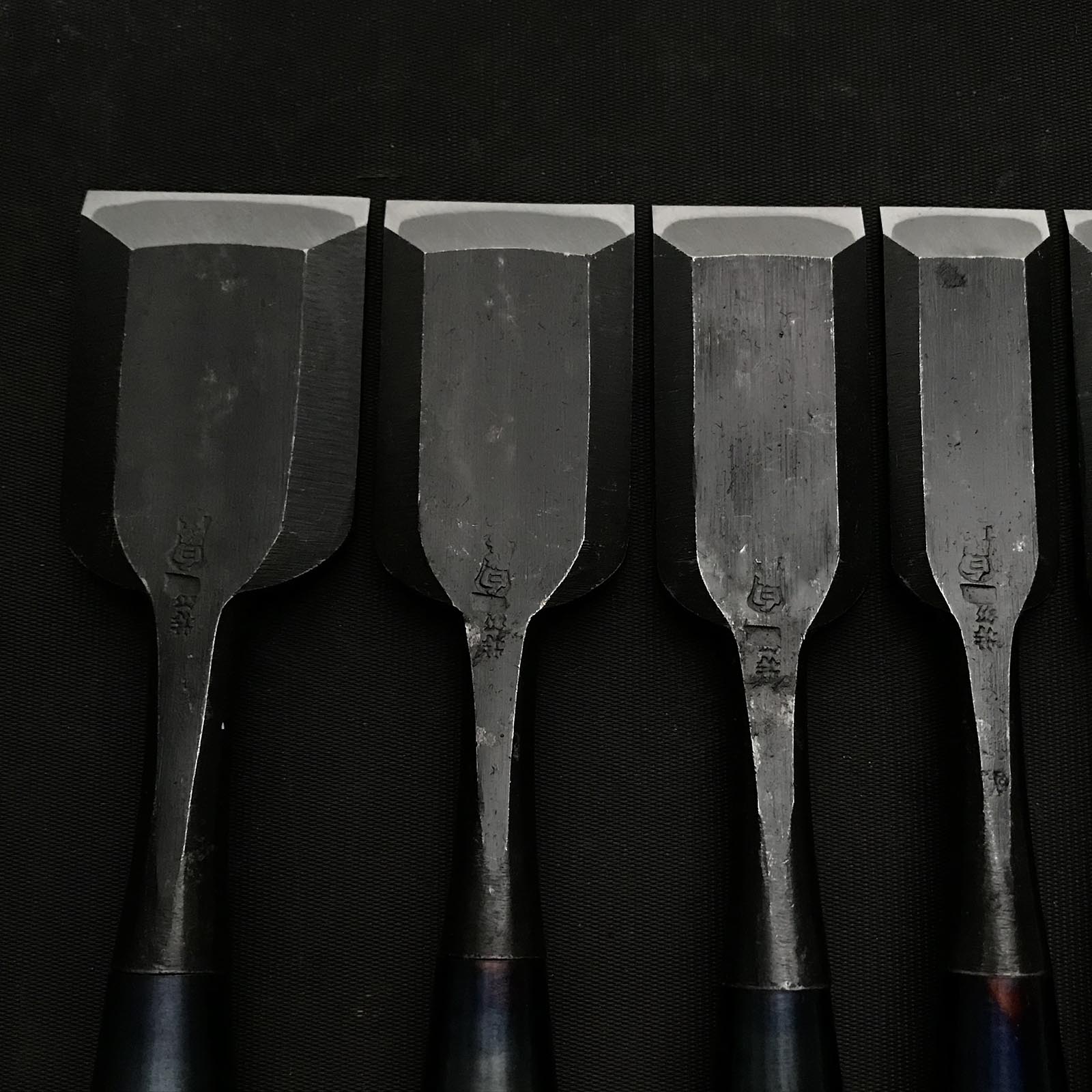 Old stock Shirasagi Bench chisels set 掘出し物 白鷺 追入鑿10本組 Oirenomi